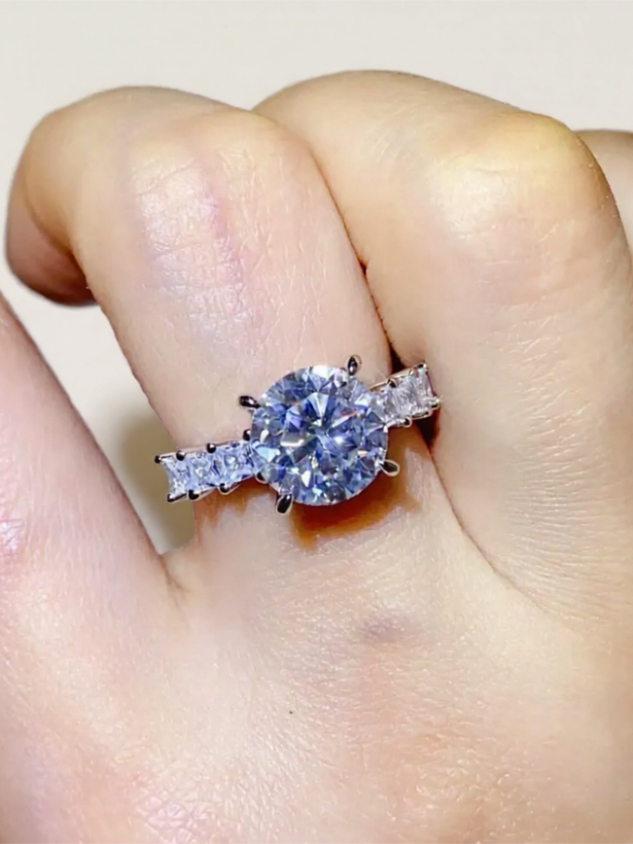 3 Carat Moissanite 925 Sterling Silver Ring