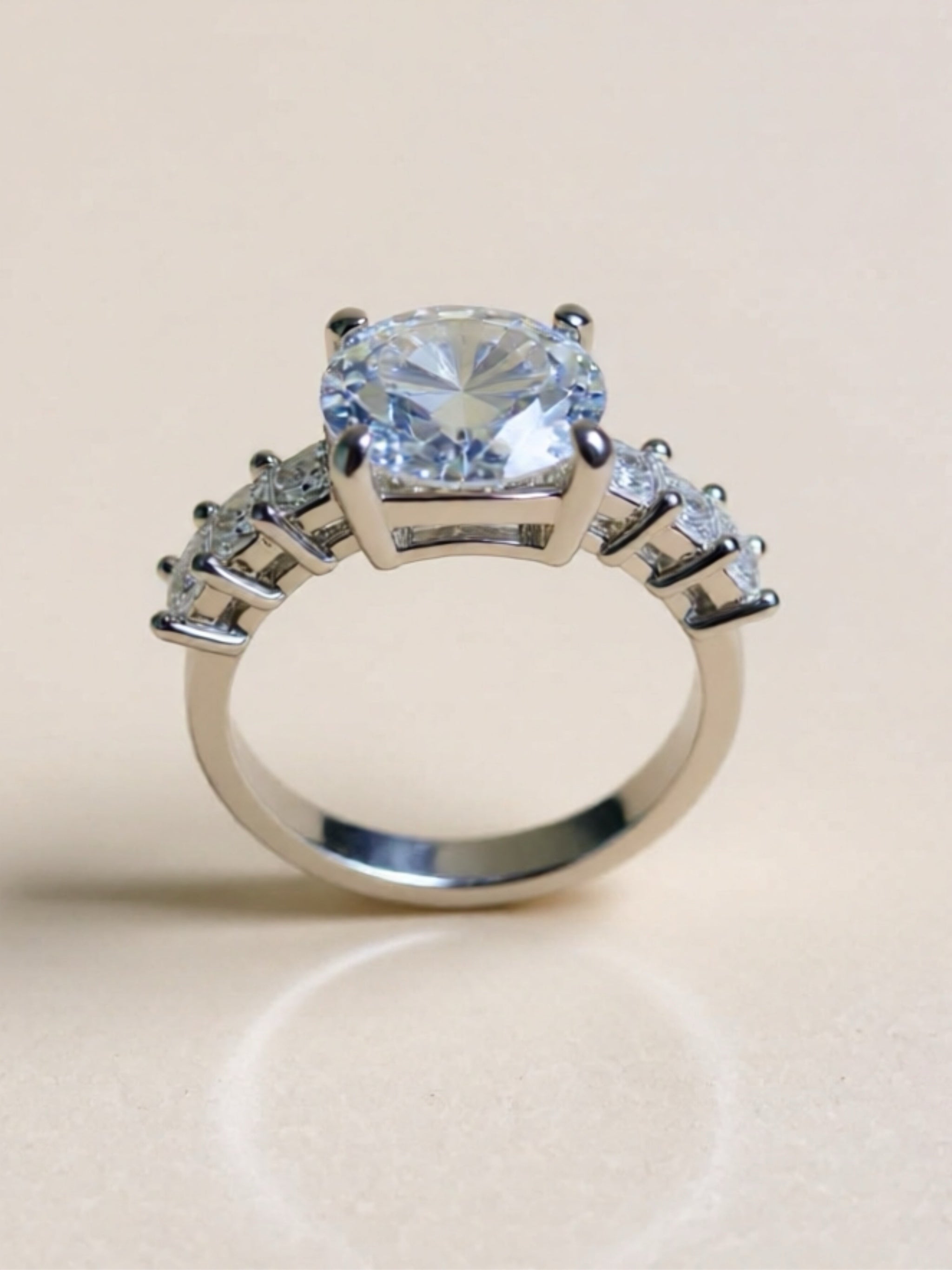 3 Carat Moissanite 925 Sterling Silver Ring
