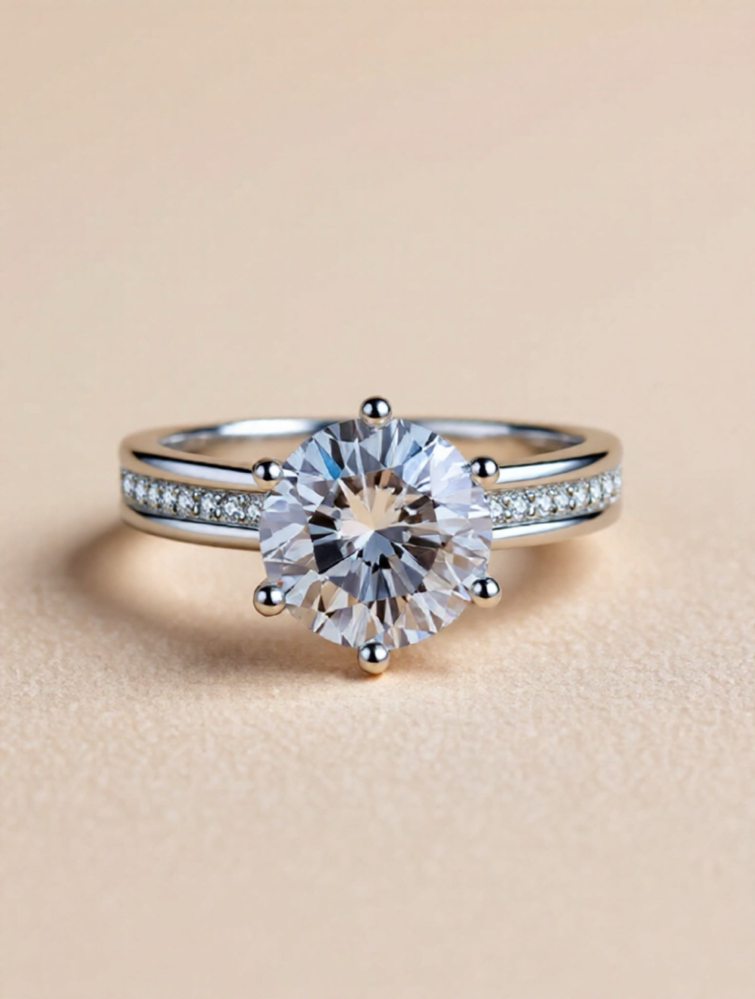 3 Carat Moissanite 925 Sterling Silver Ring