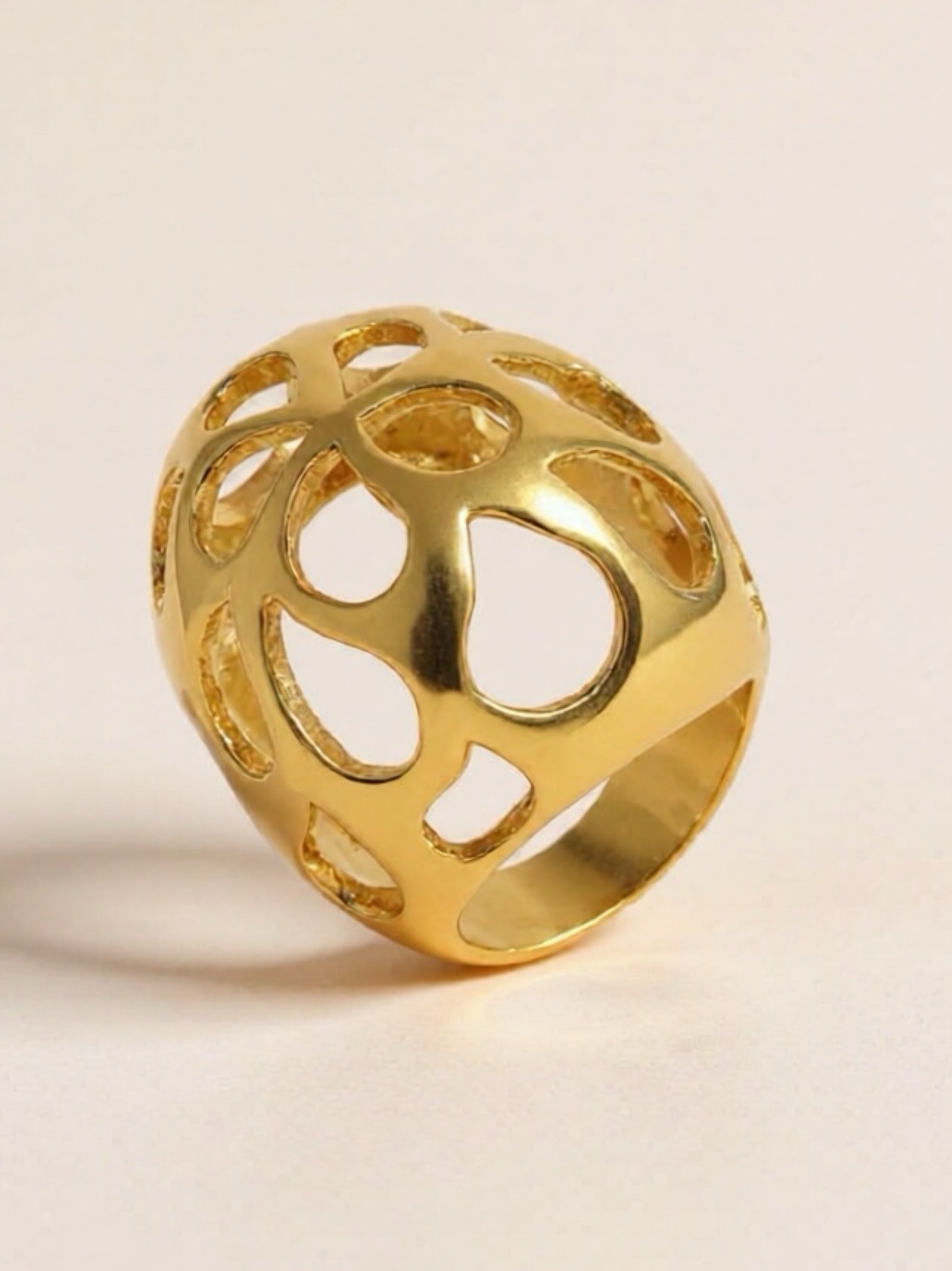 Stainless Steel Cutout Statement Ring