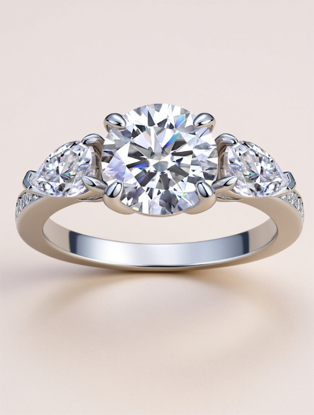 Timeless Three‑Stone Moissanite Bridal Ring