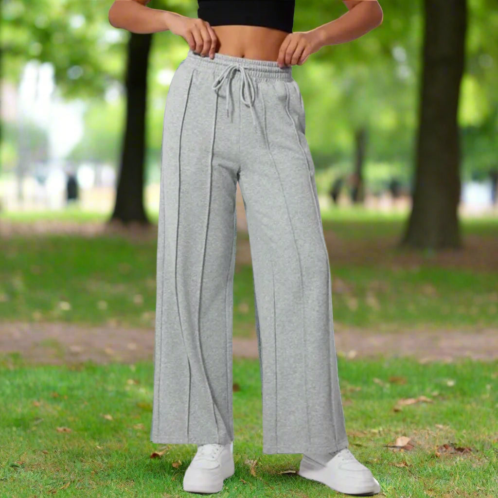 Drawstring Wide Leg Active Pants
