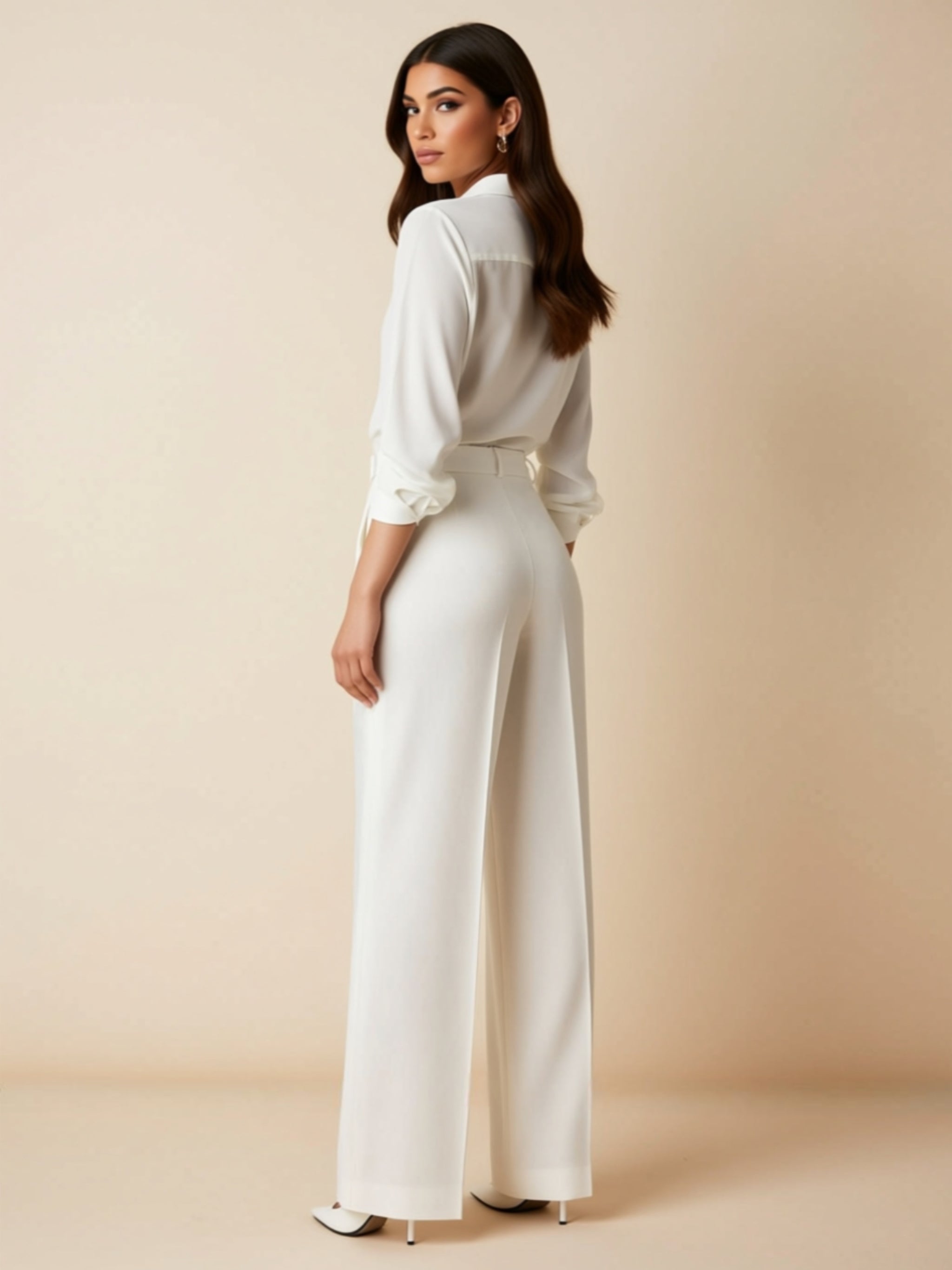 High-Waisted Wide Leg Dress Pants
