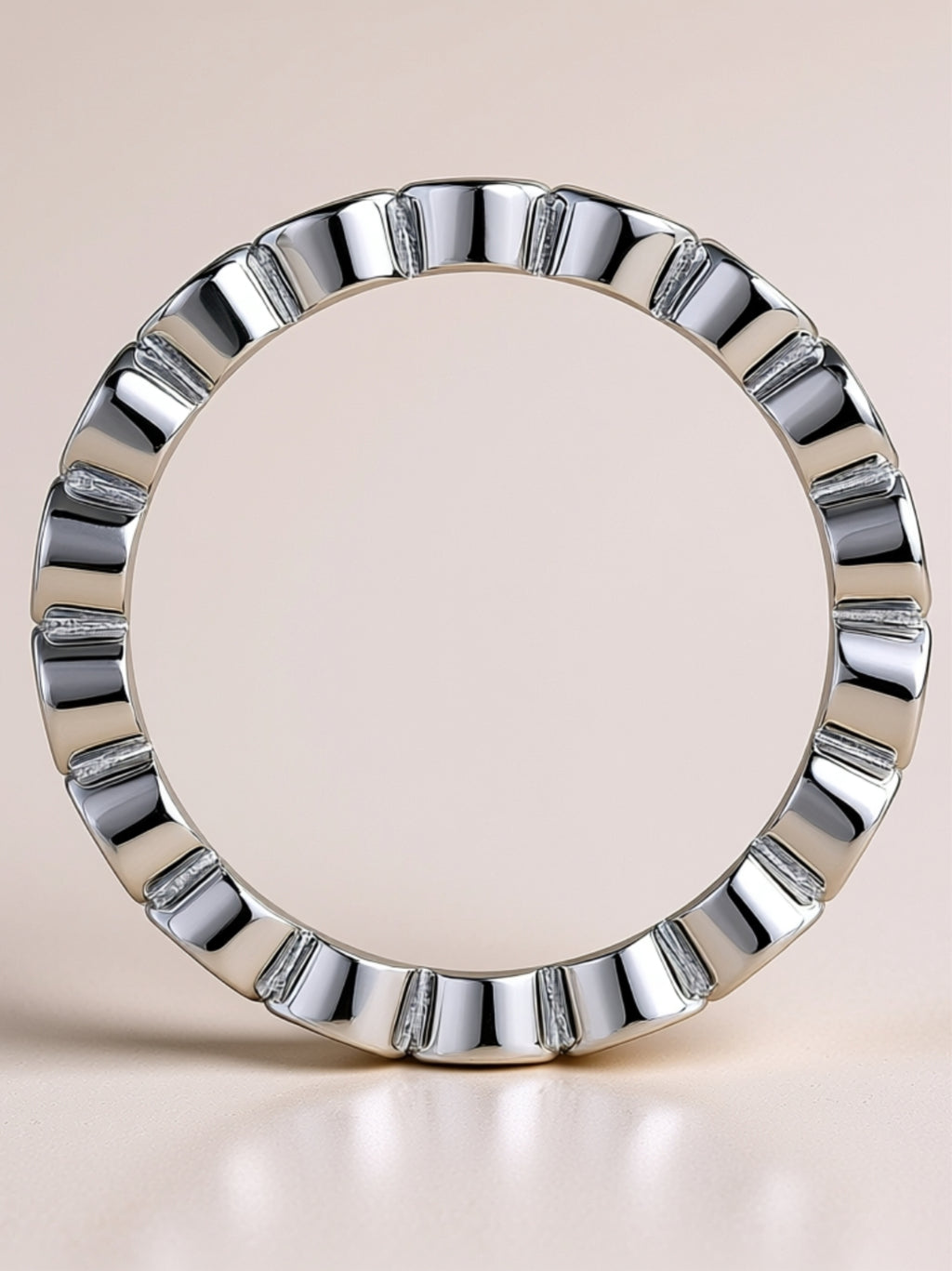 Bezel‑Set Moissanite Eternity Band