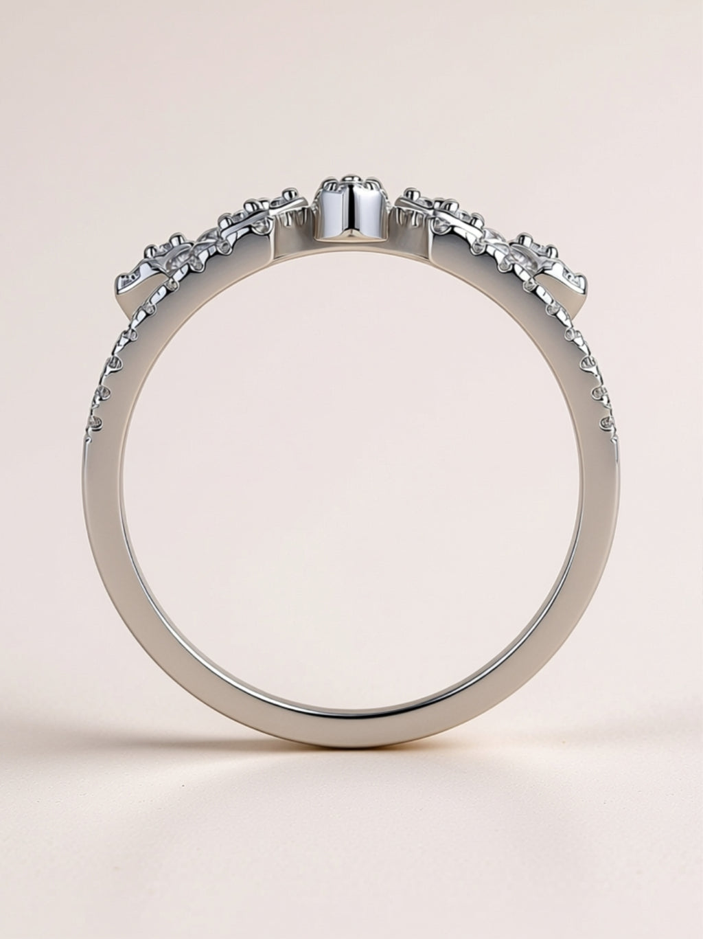 Floral Moissanite Statement Ring