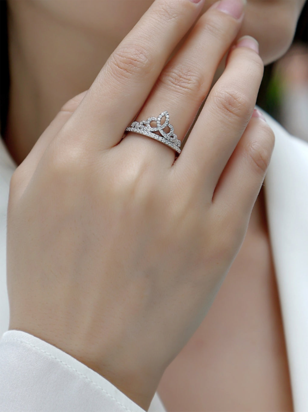 S925 Tiara Moissanite Ring