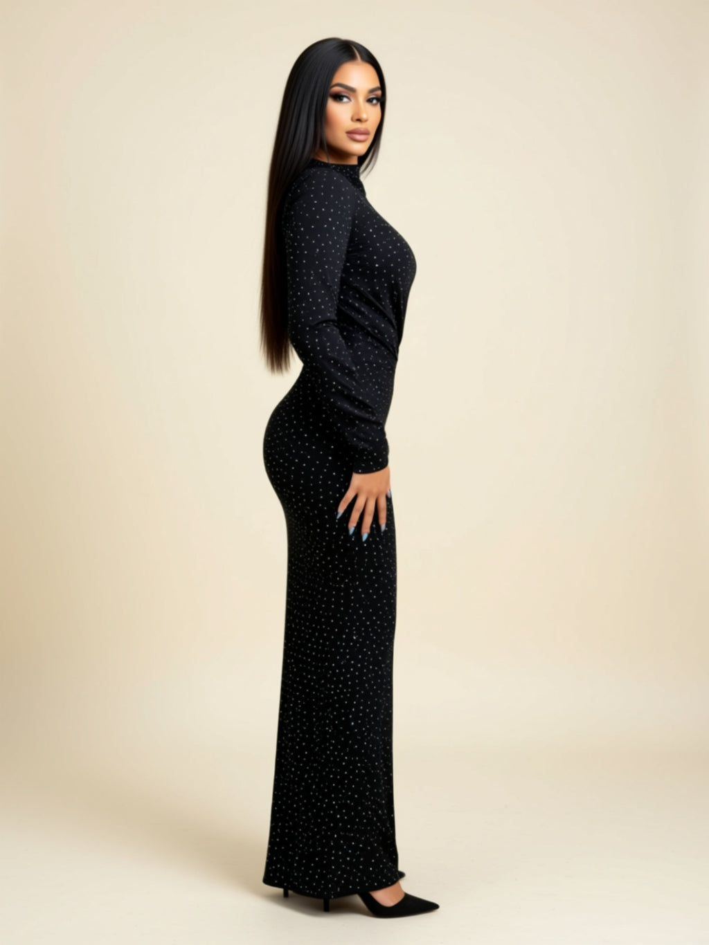 Rhinestone Maxi Dress
