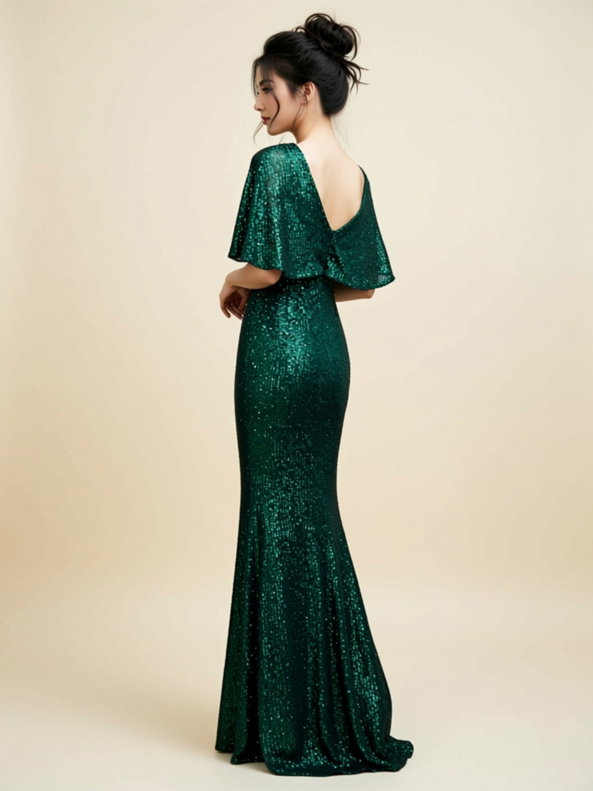 Elegant Sequin Mermaid Evening Gown