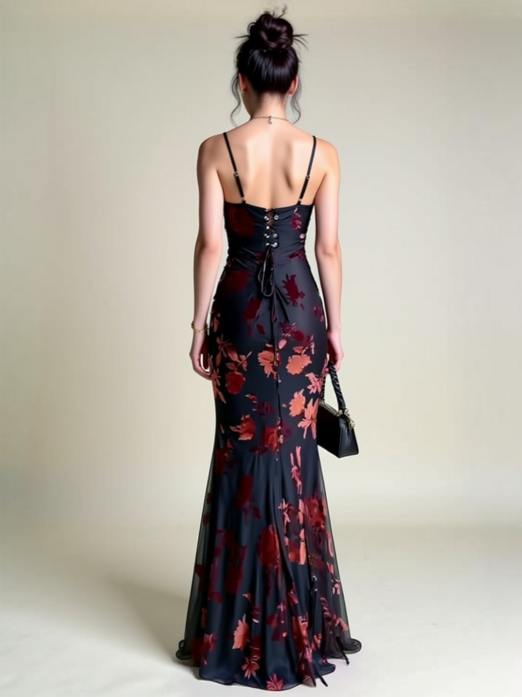 Floral Print Bodycon Maxi Dress