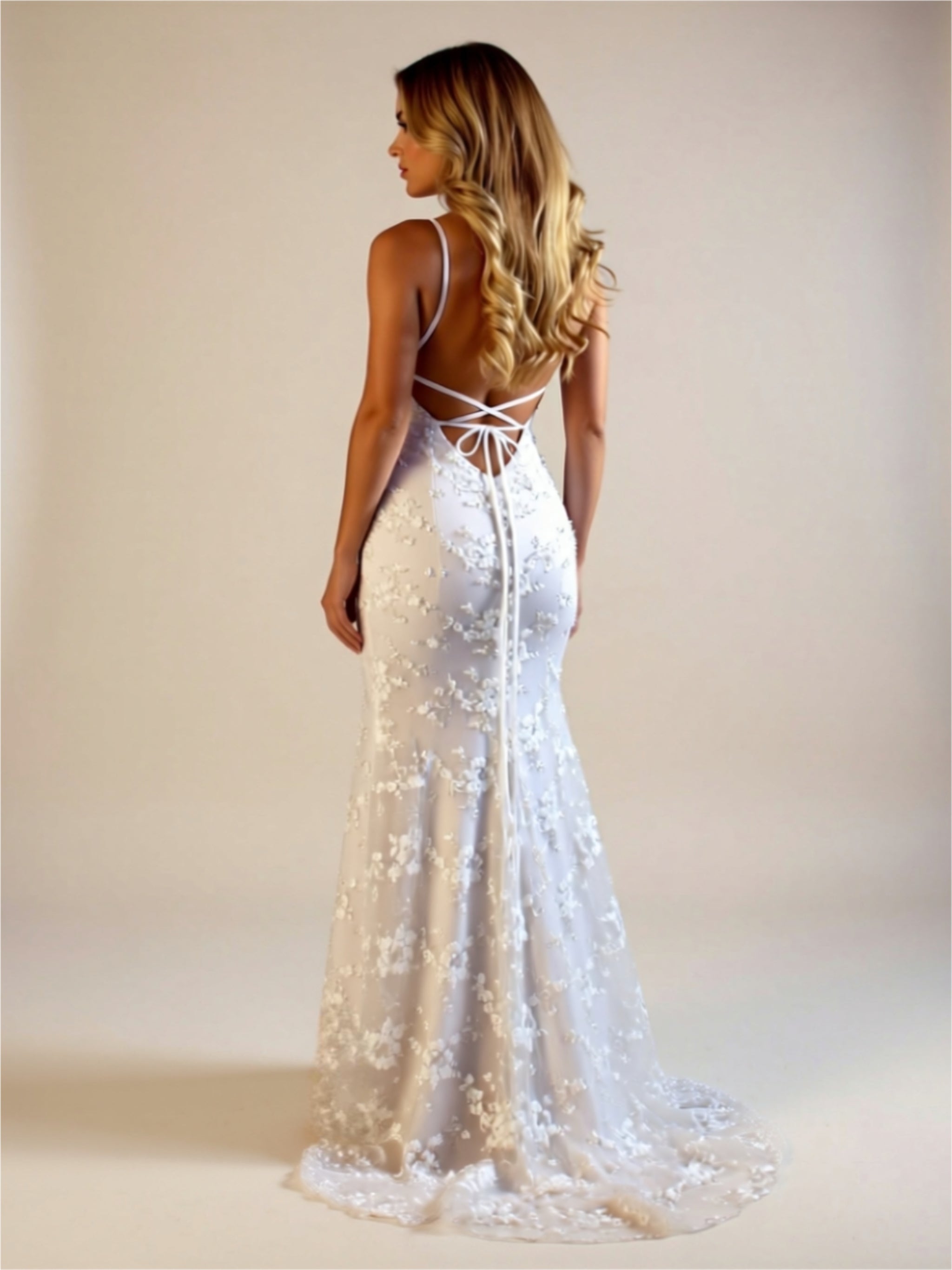 Elegant Lace Maxi Evening Dress