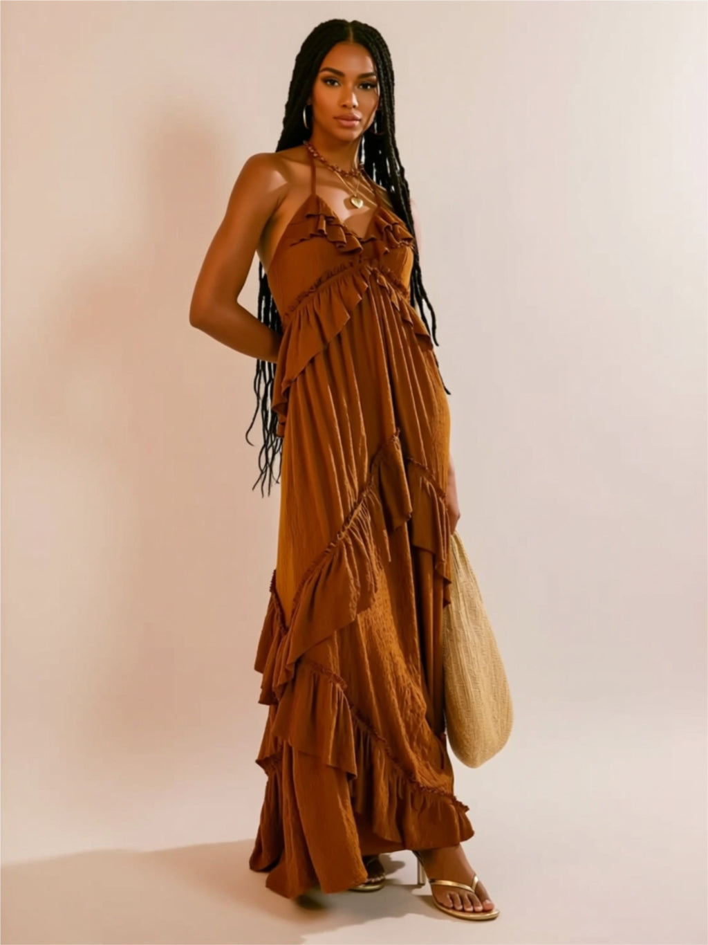 Ruffled Tiered Maxi Dress
