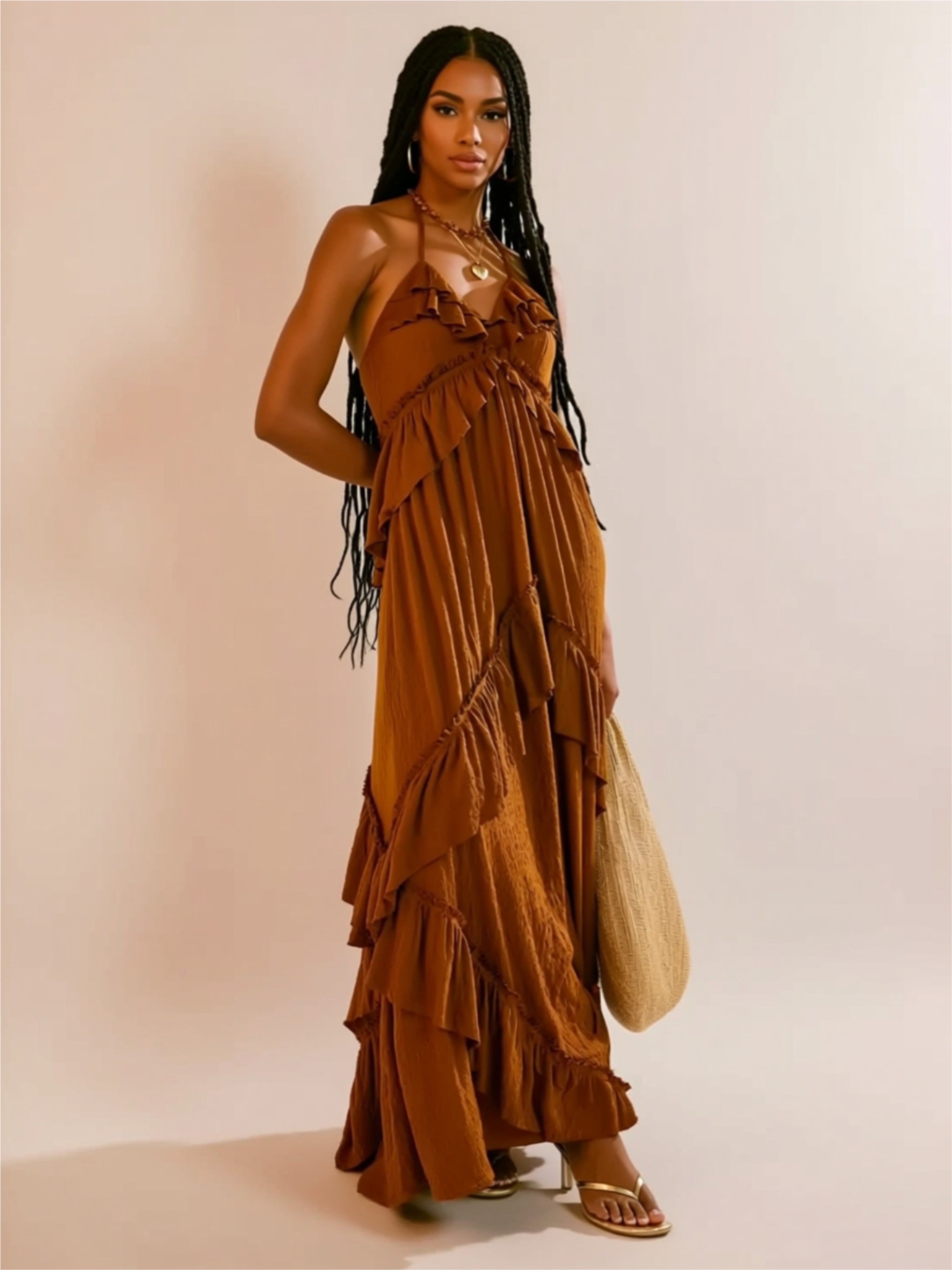 Ruffled Tiered Maxi Dress
