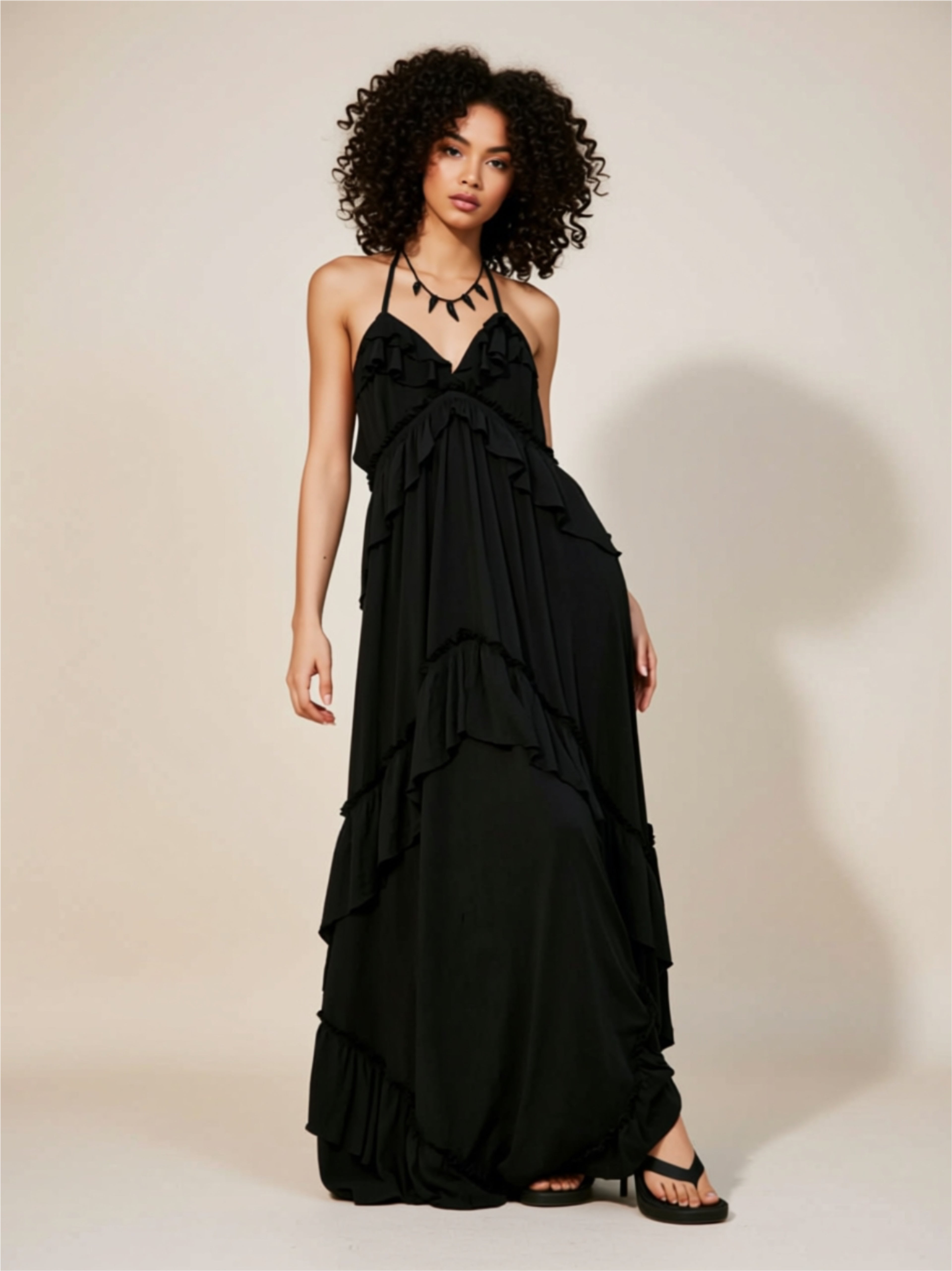 Ruffled Tiered Maxi Dress