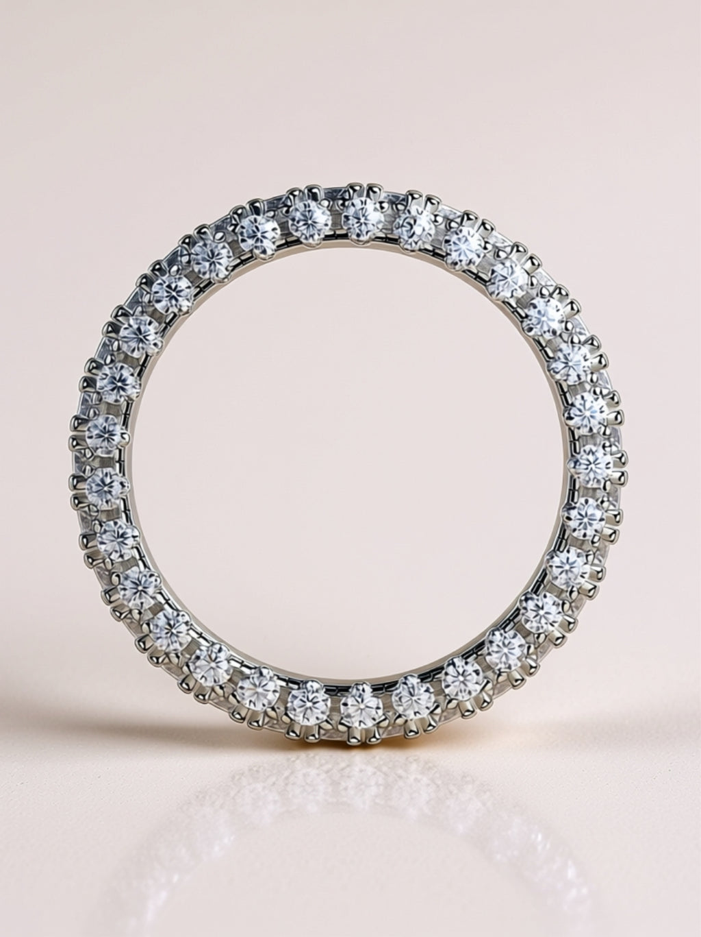 Double‑Row Moissanite Eternity Band