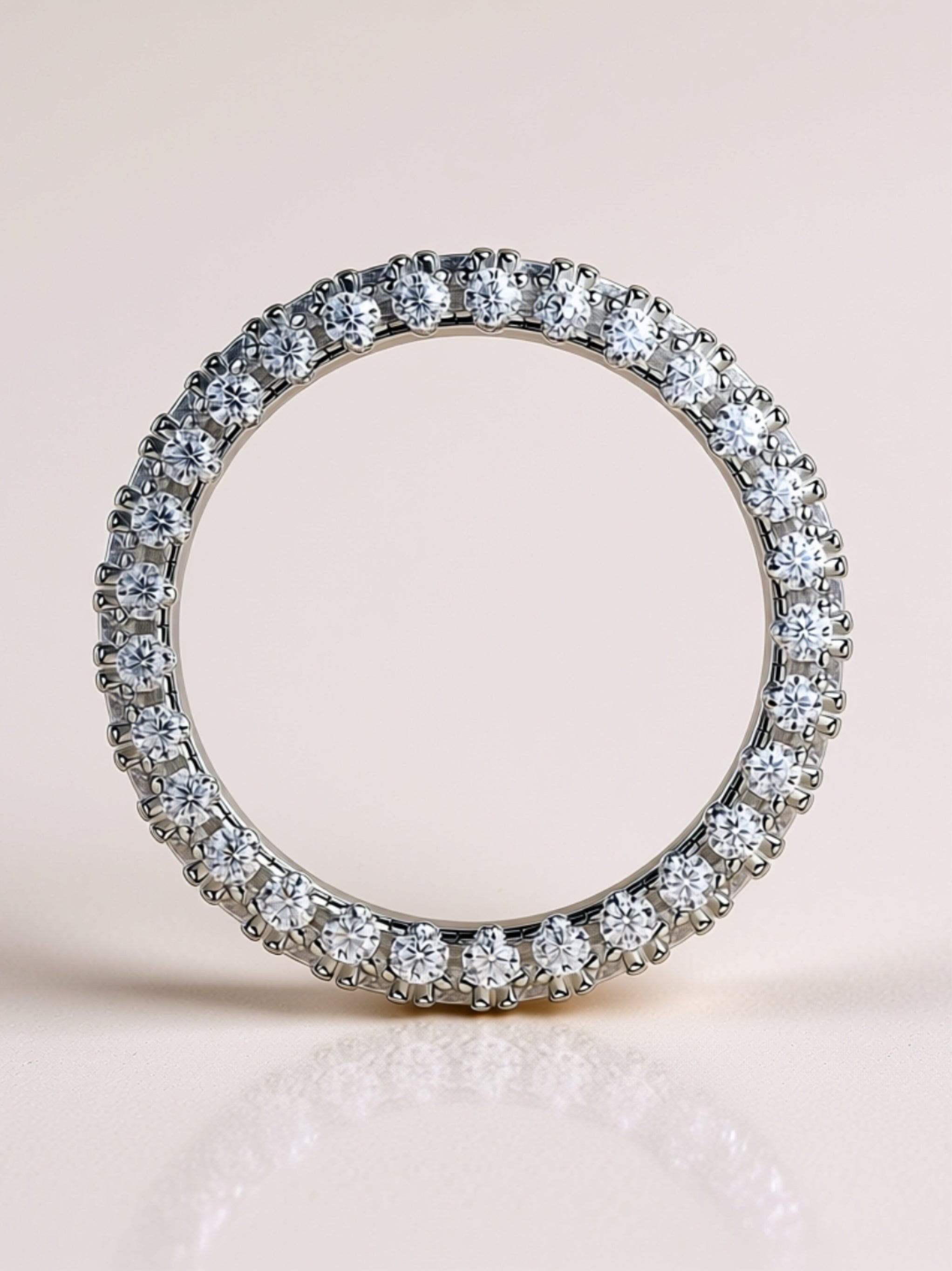Double‑Row Moissanite Eternity Band