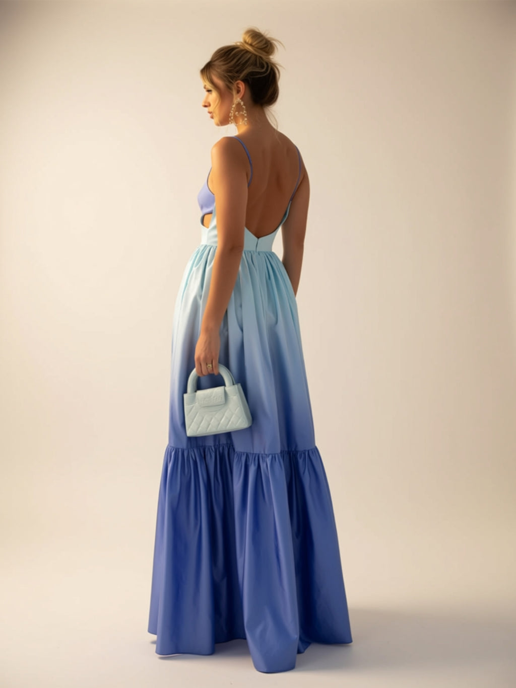 Gradient Blue Maxi Dress