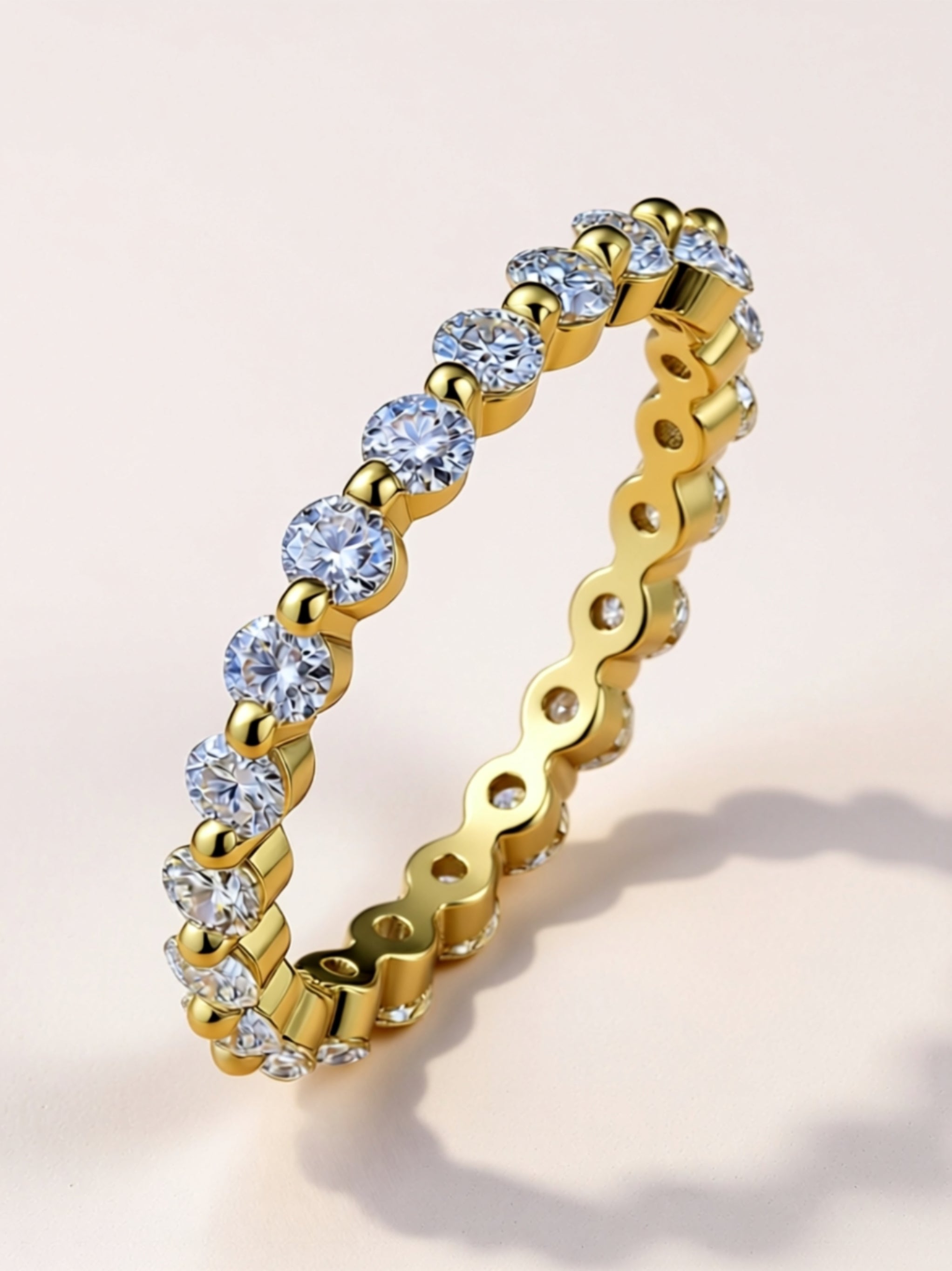 Dainty Moissanite Eternity Band