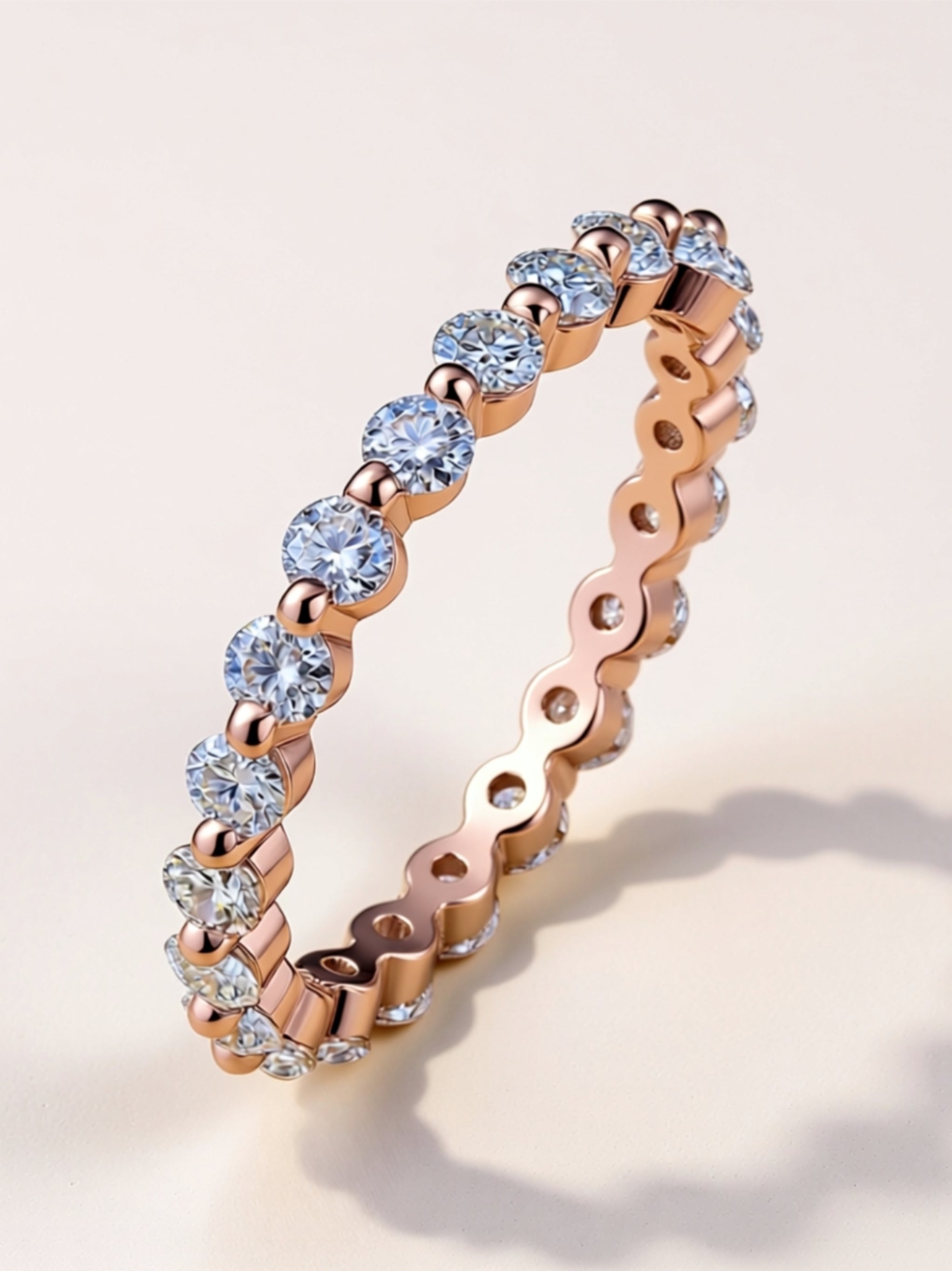 Dainty Moissanite Eternity Band