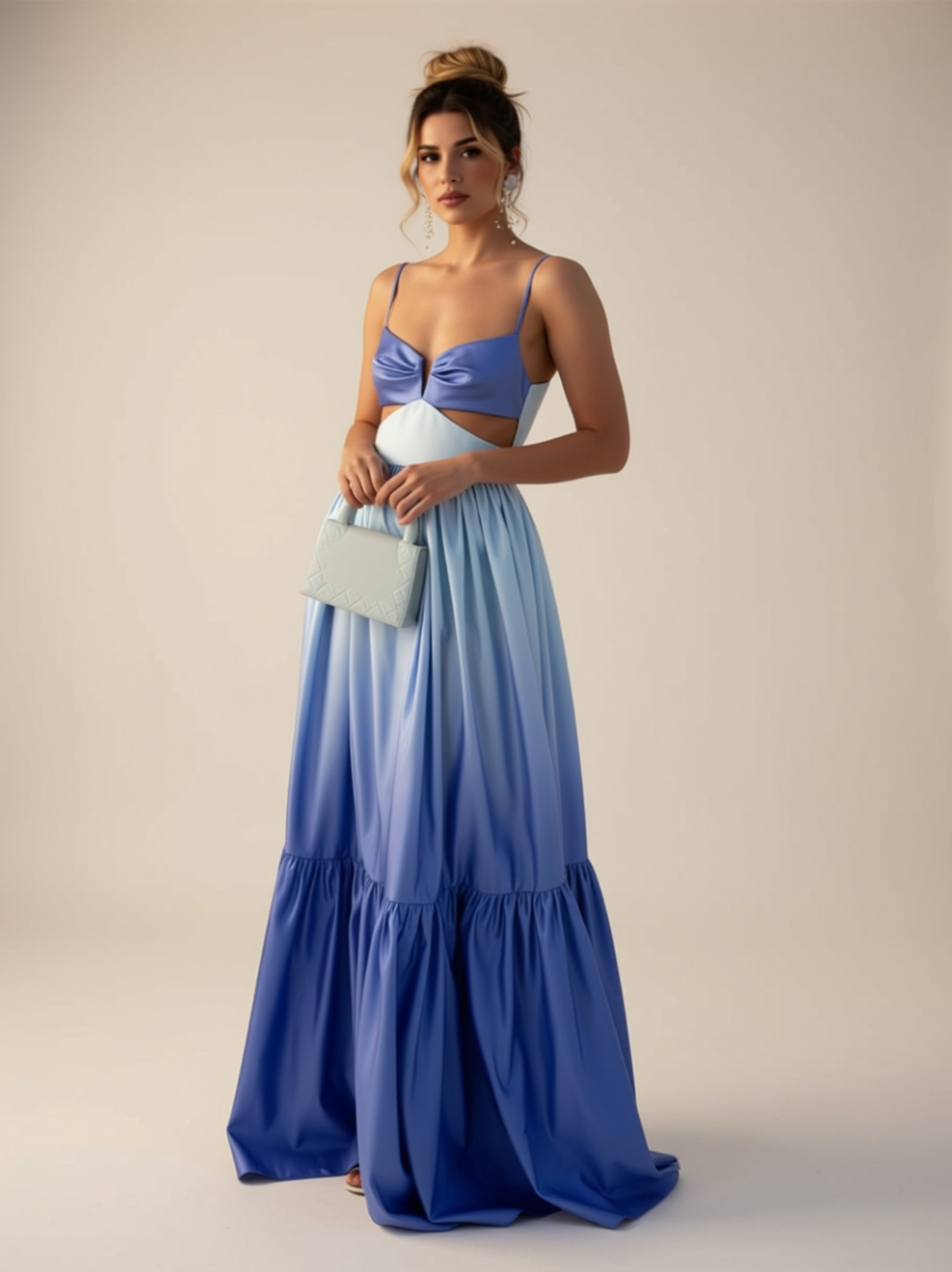 Gradient Blue Maxi Dress