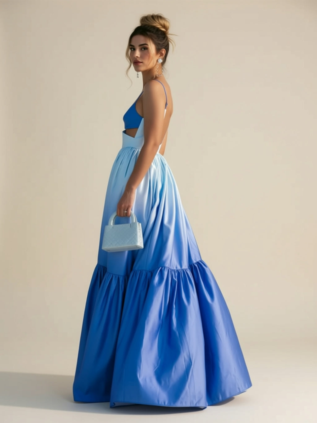 Gradient Blue Maxi Dress