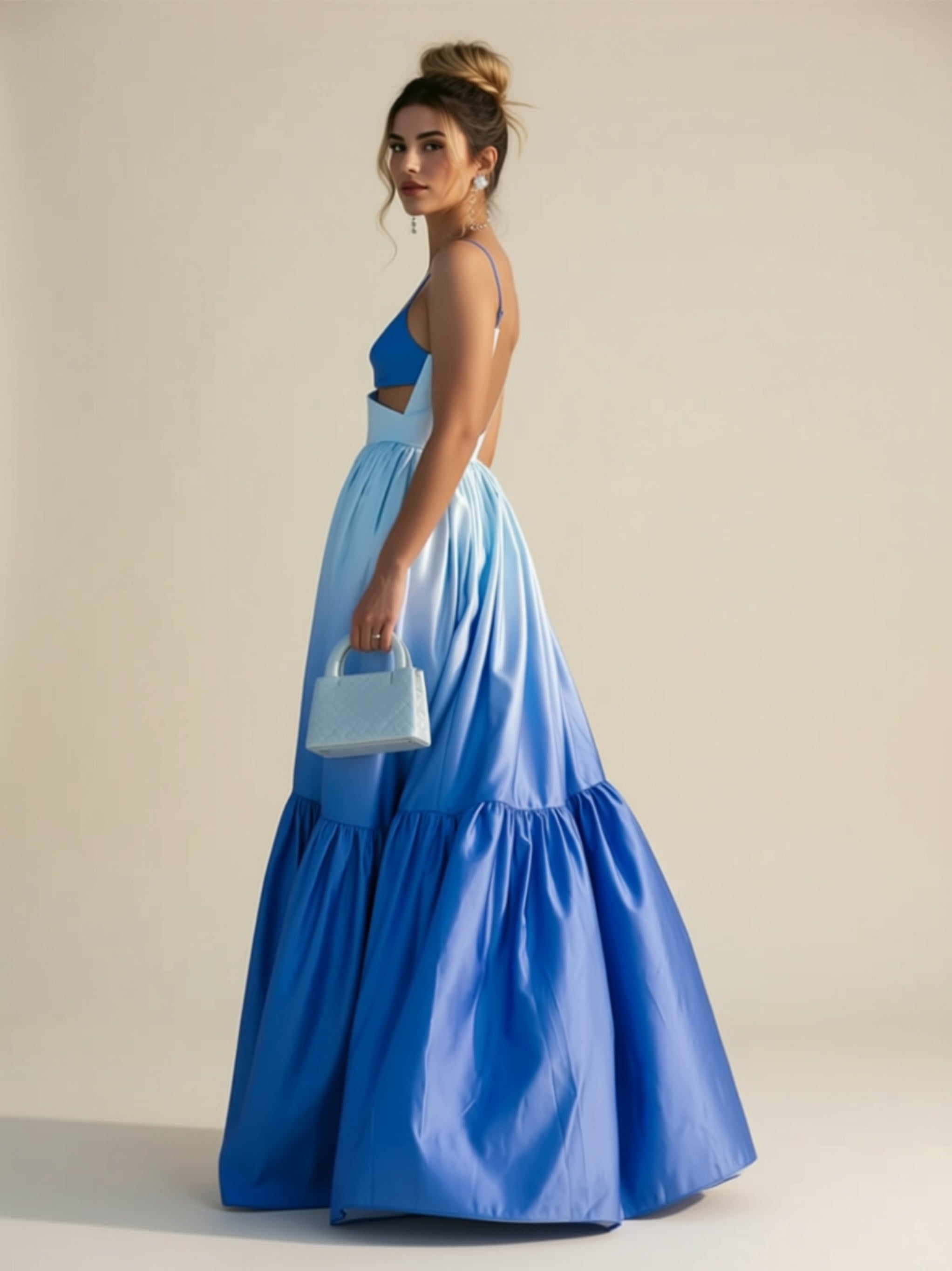 Gradient Blue Maxi Dress