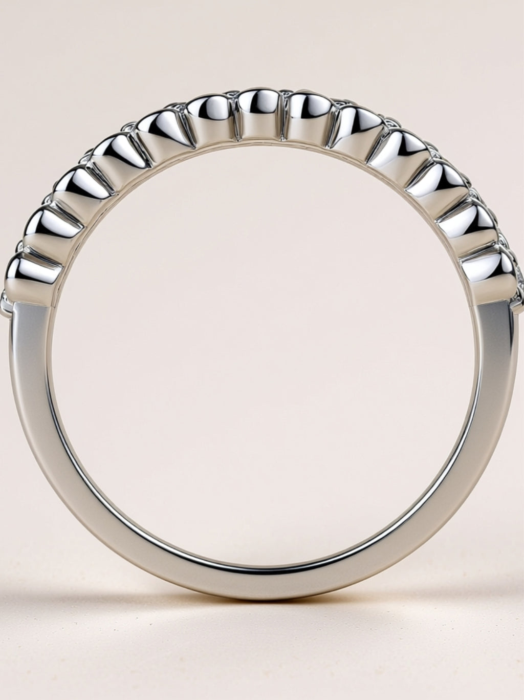 Triple Row Moissanite Band