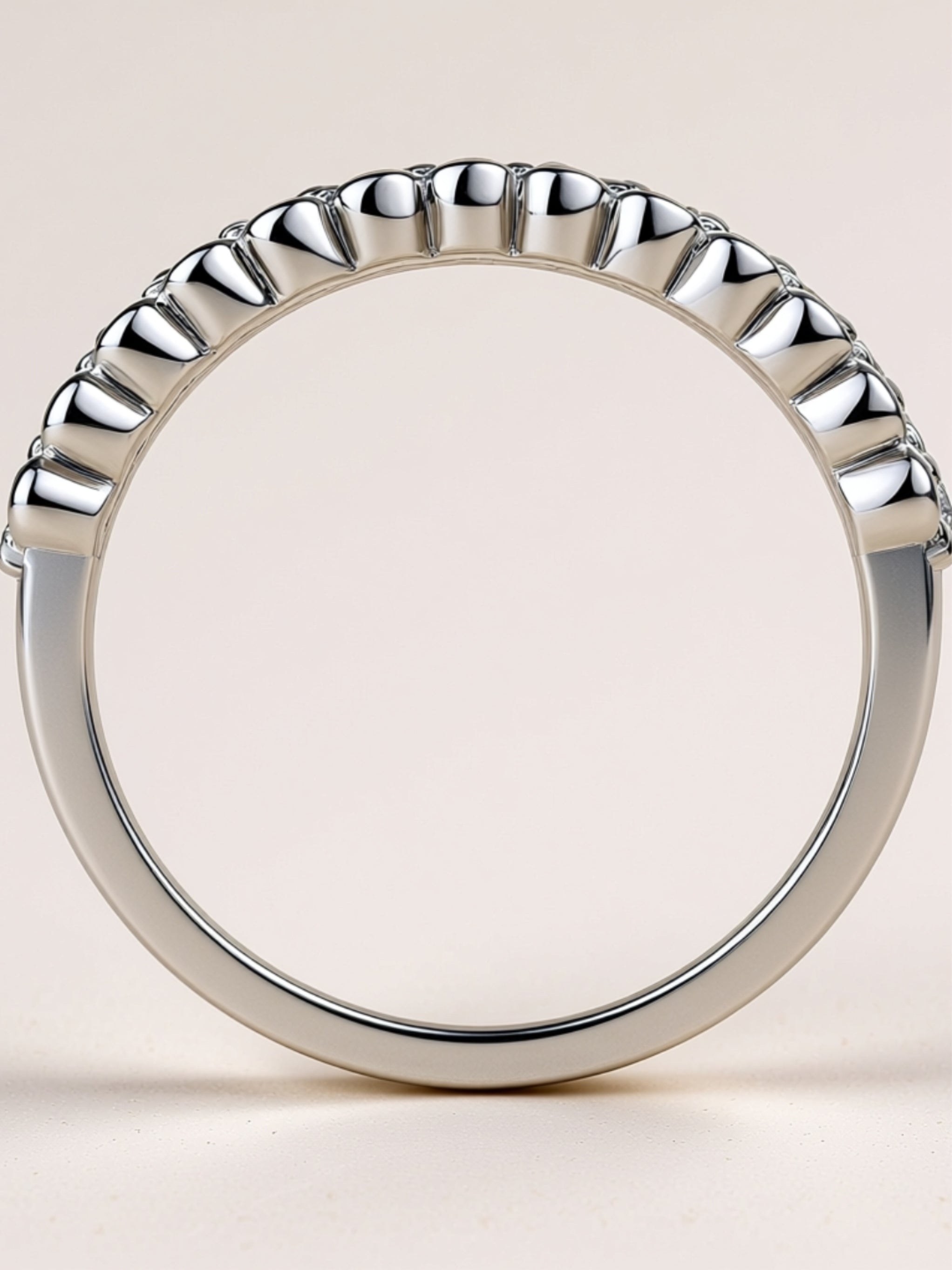 Triple Row Moissanite Band