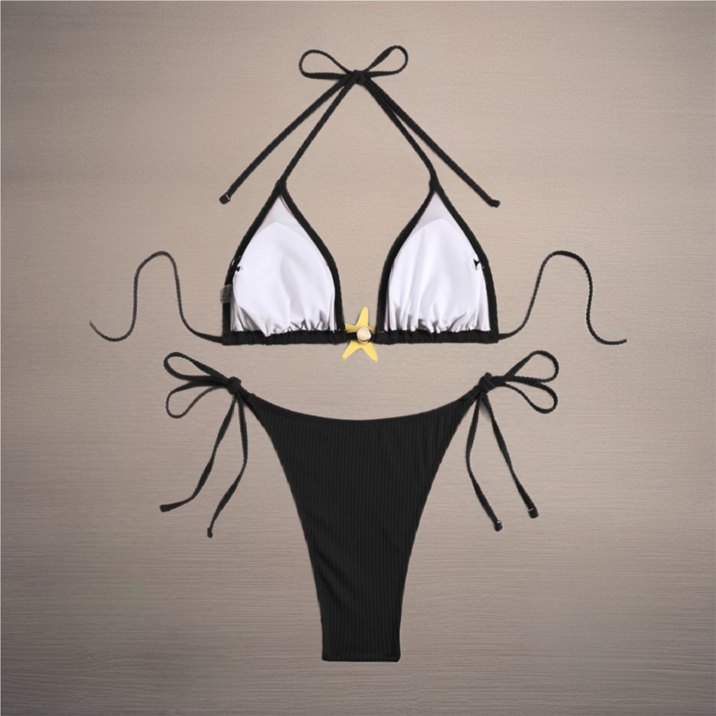 Halter Bikini with Starfish Detail