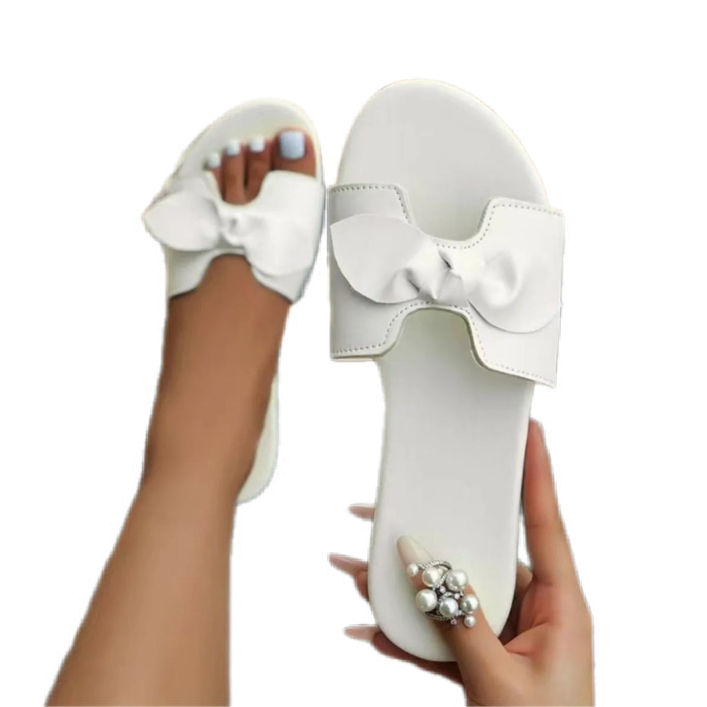 Open Toe Bow Detailed Sandals
