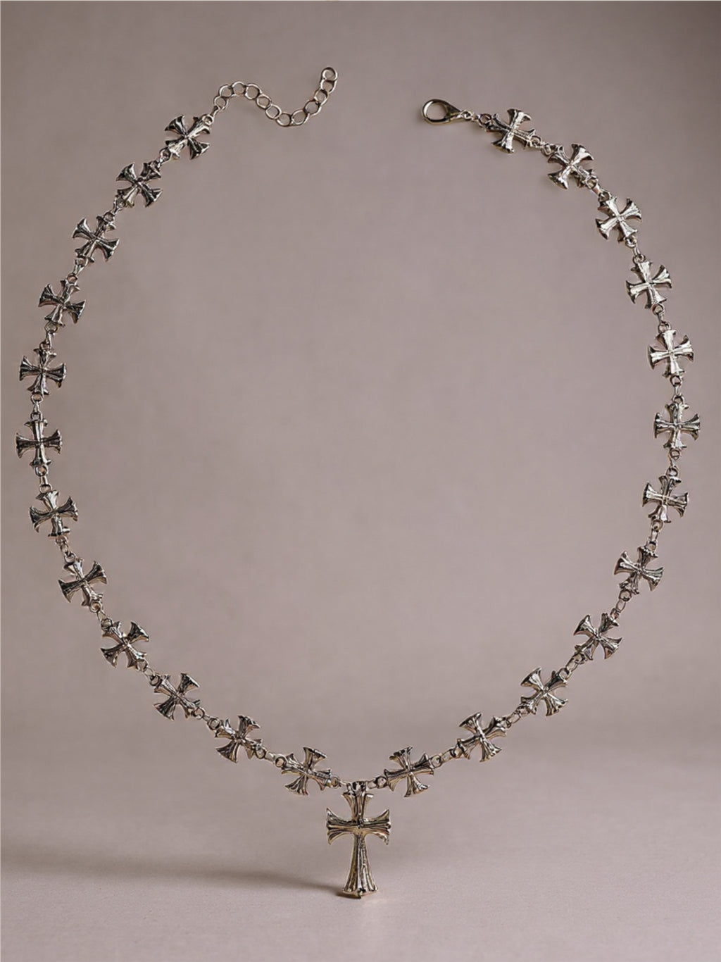 Silver Cross Pendant Necklace