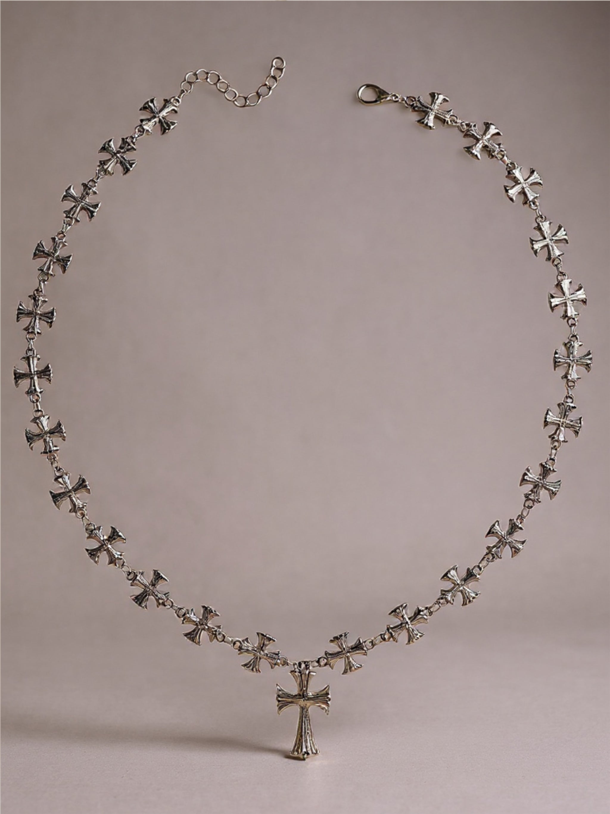 Silver Cross Pendant Necklace