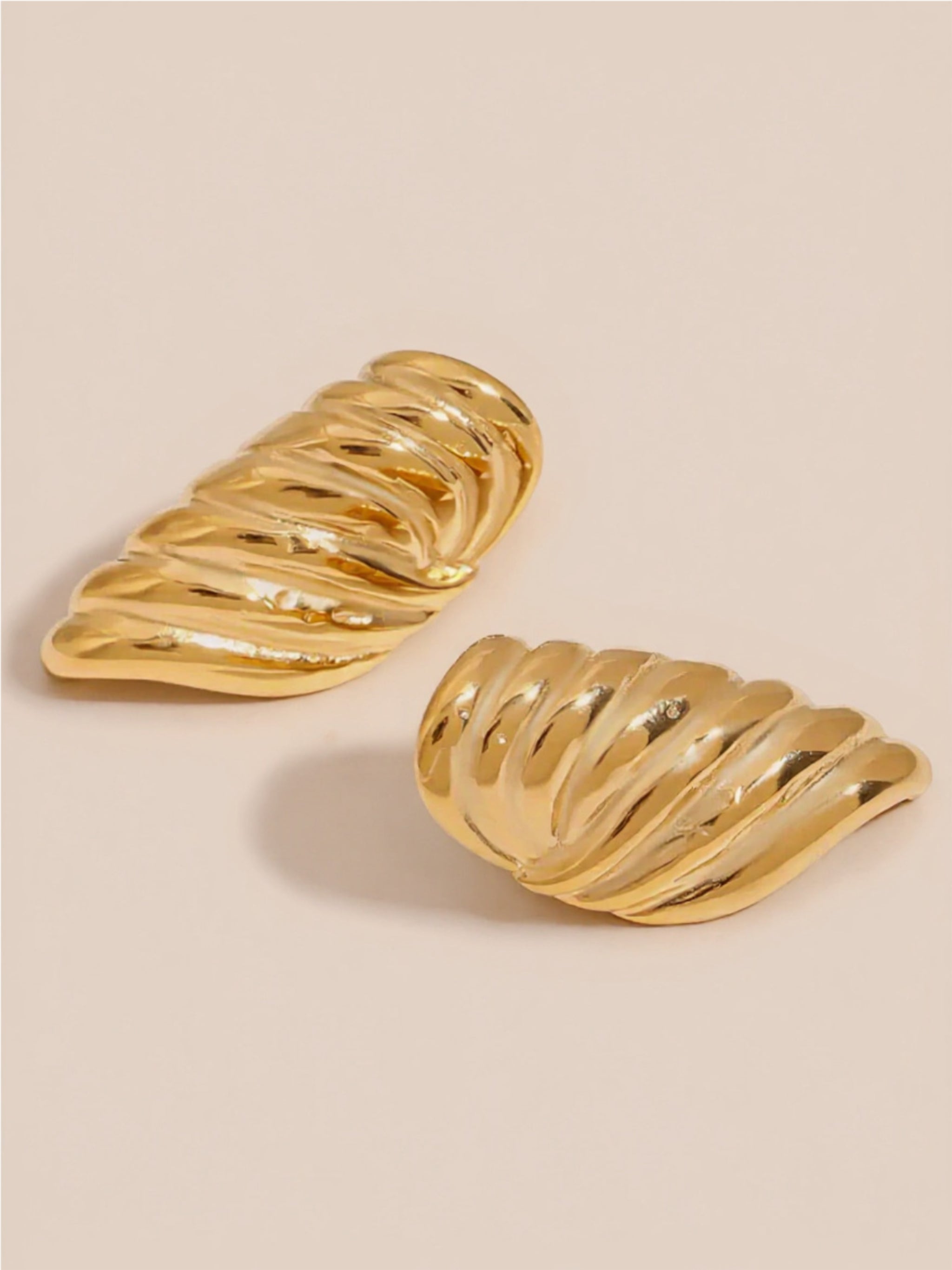 18K Gold-Plated Angel Wing Stud Earrings