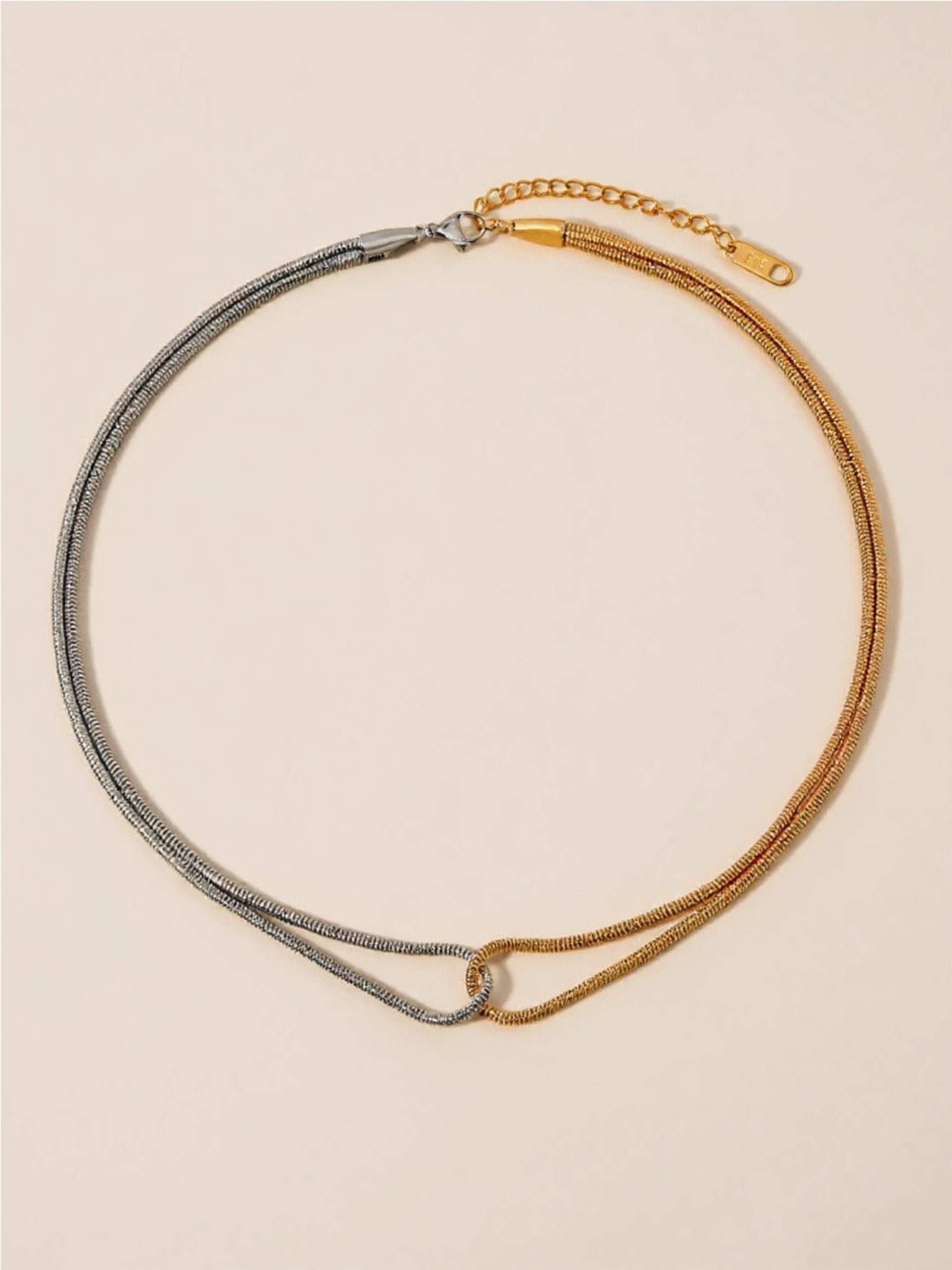18K Gold Stainless Steel Two-Tone Necklace