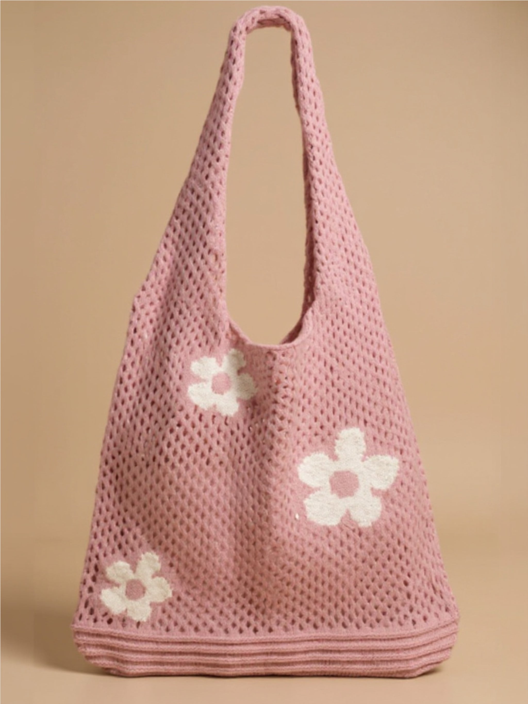 Fame Flower Knitted Shoulder Bag
