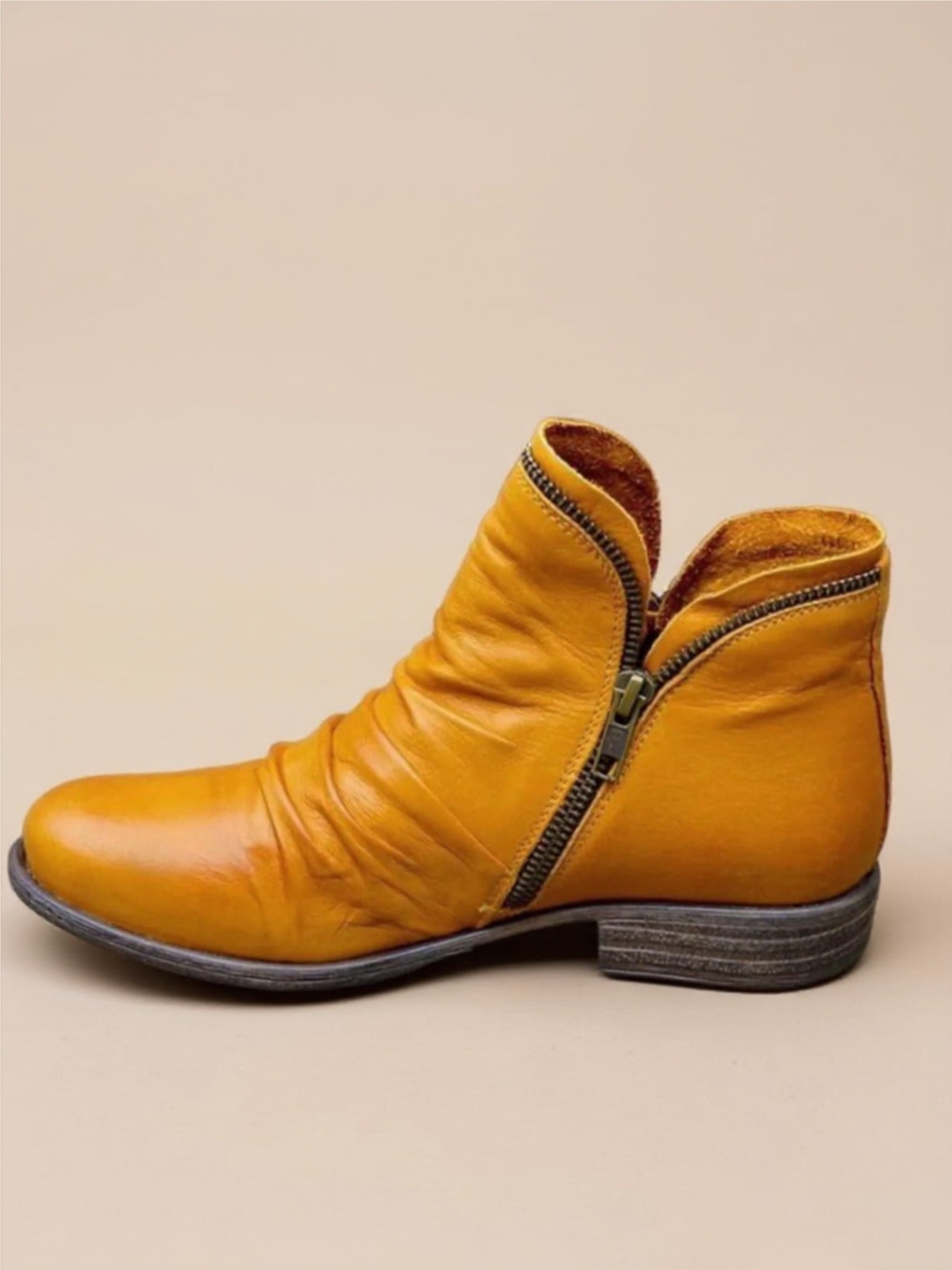 Round Toe Block Heels Boots