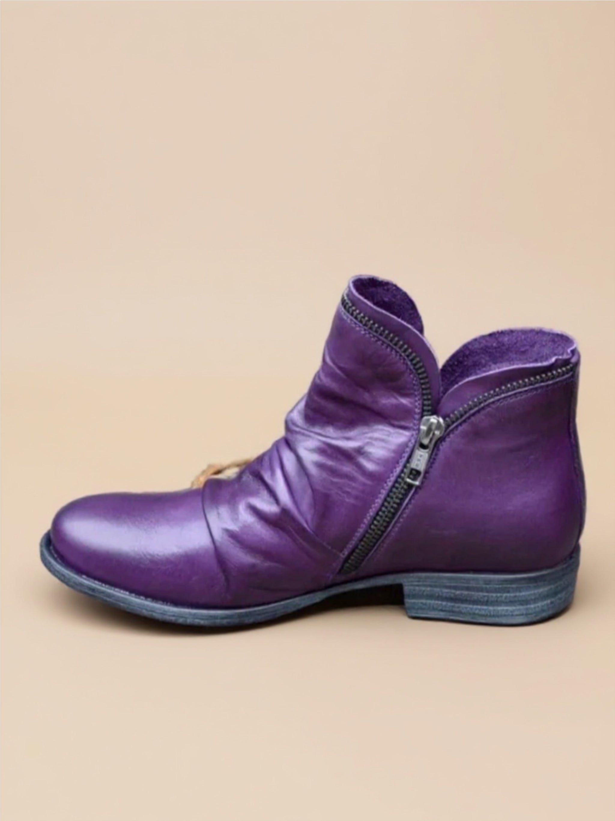 Round Toe Block Heels Boots