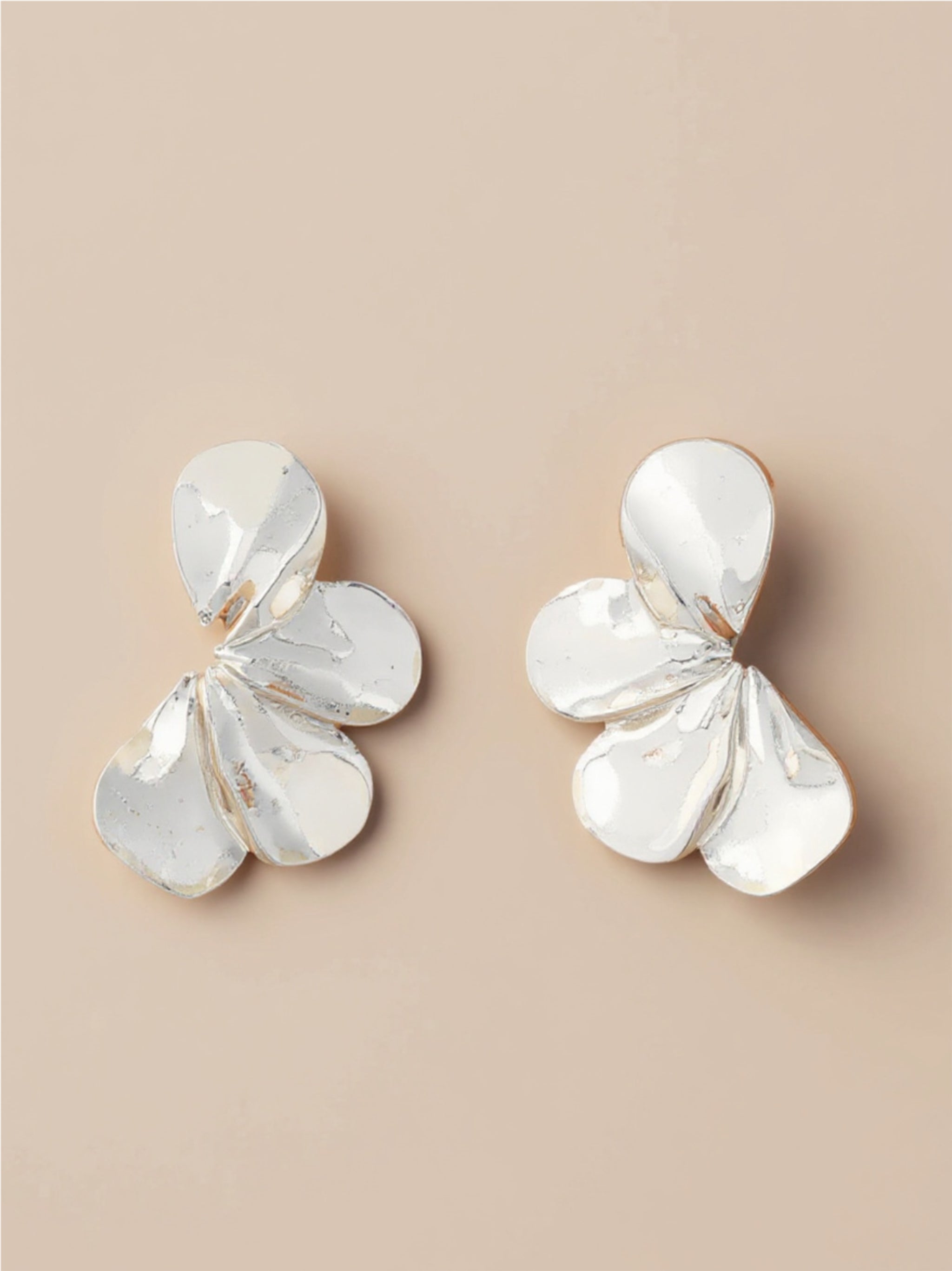 Stainless Steel Flower Earrings
