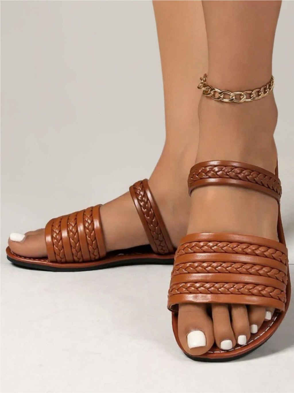 Open Toe Flats Sandals