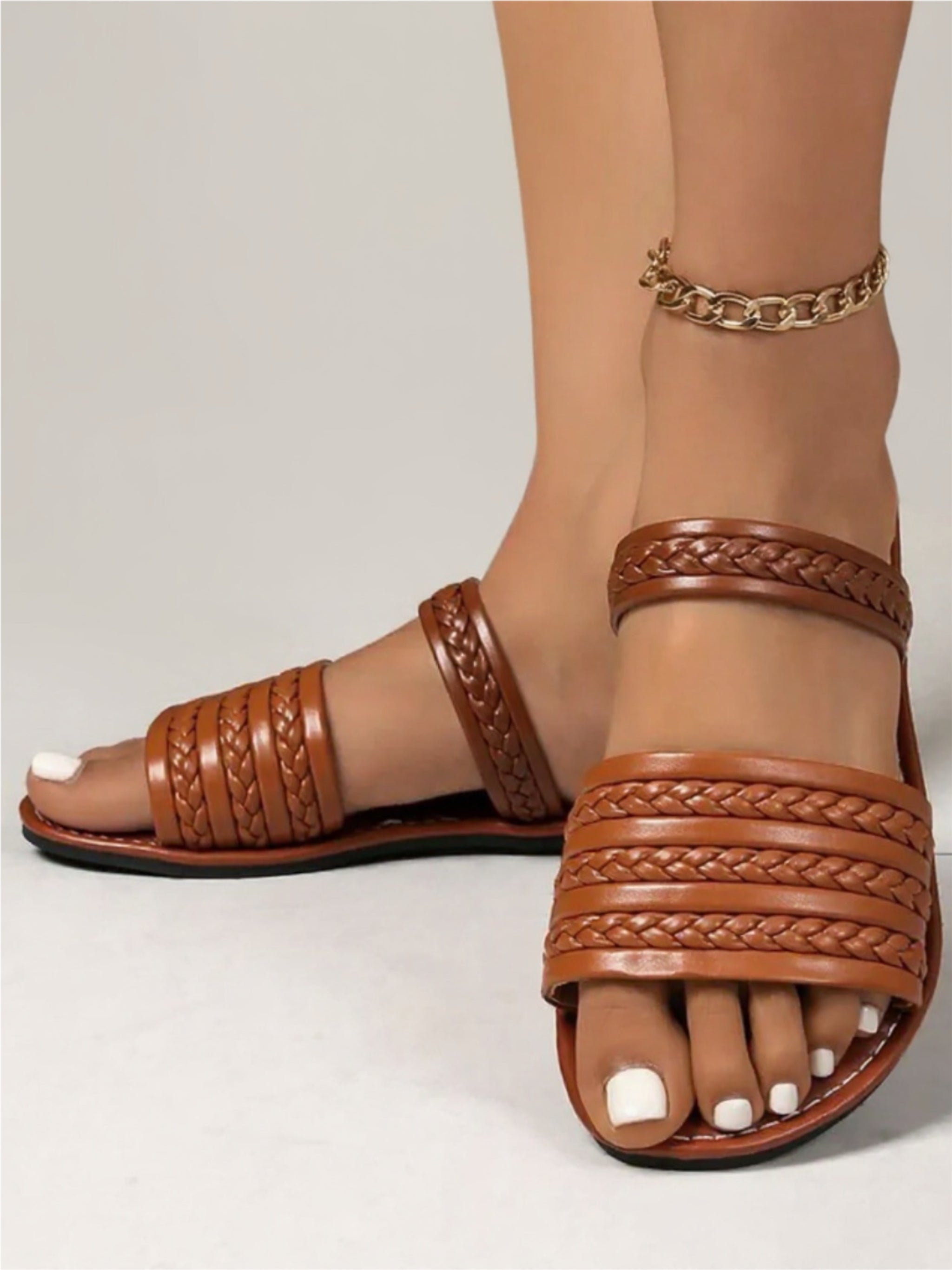 Open Toe Flats Sandals