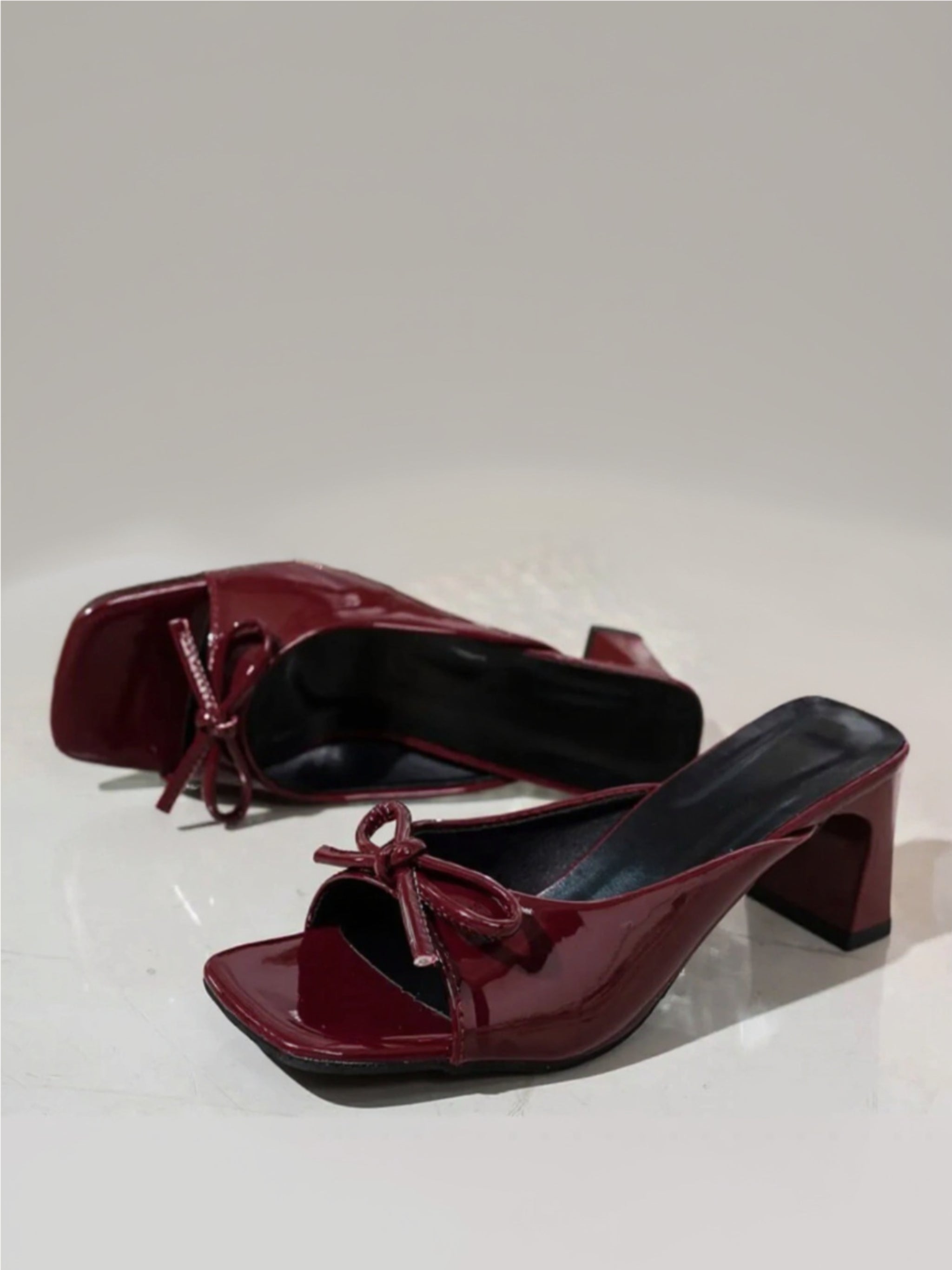 Bow Block Heel Sandals