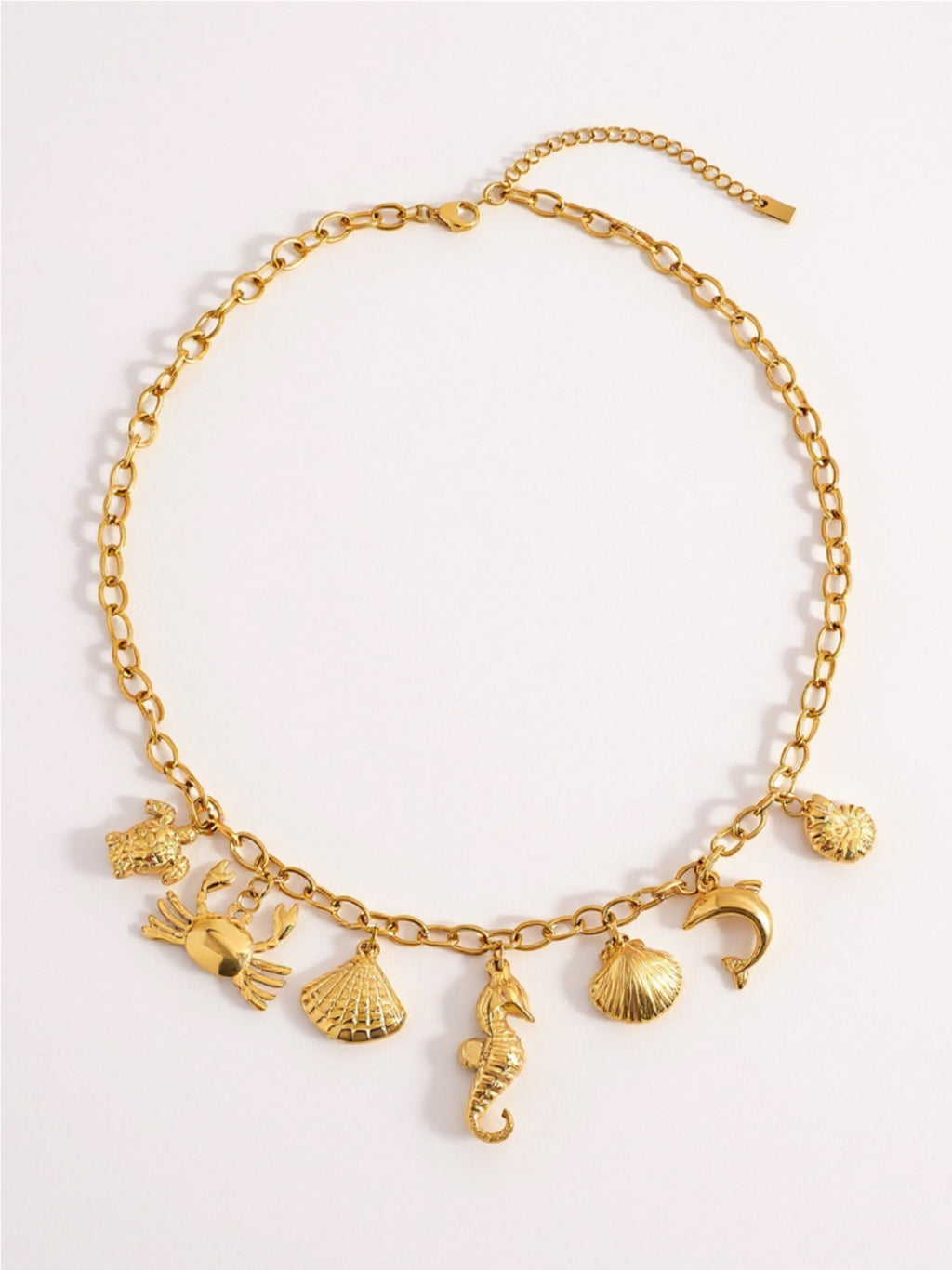 18K Gold Stainless Steel Ocean Theme Necklace