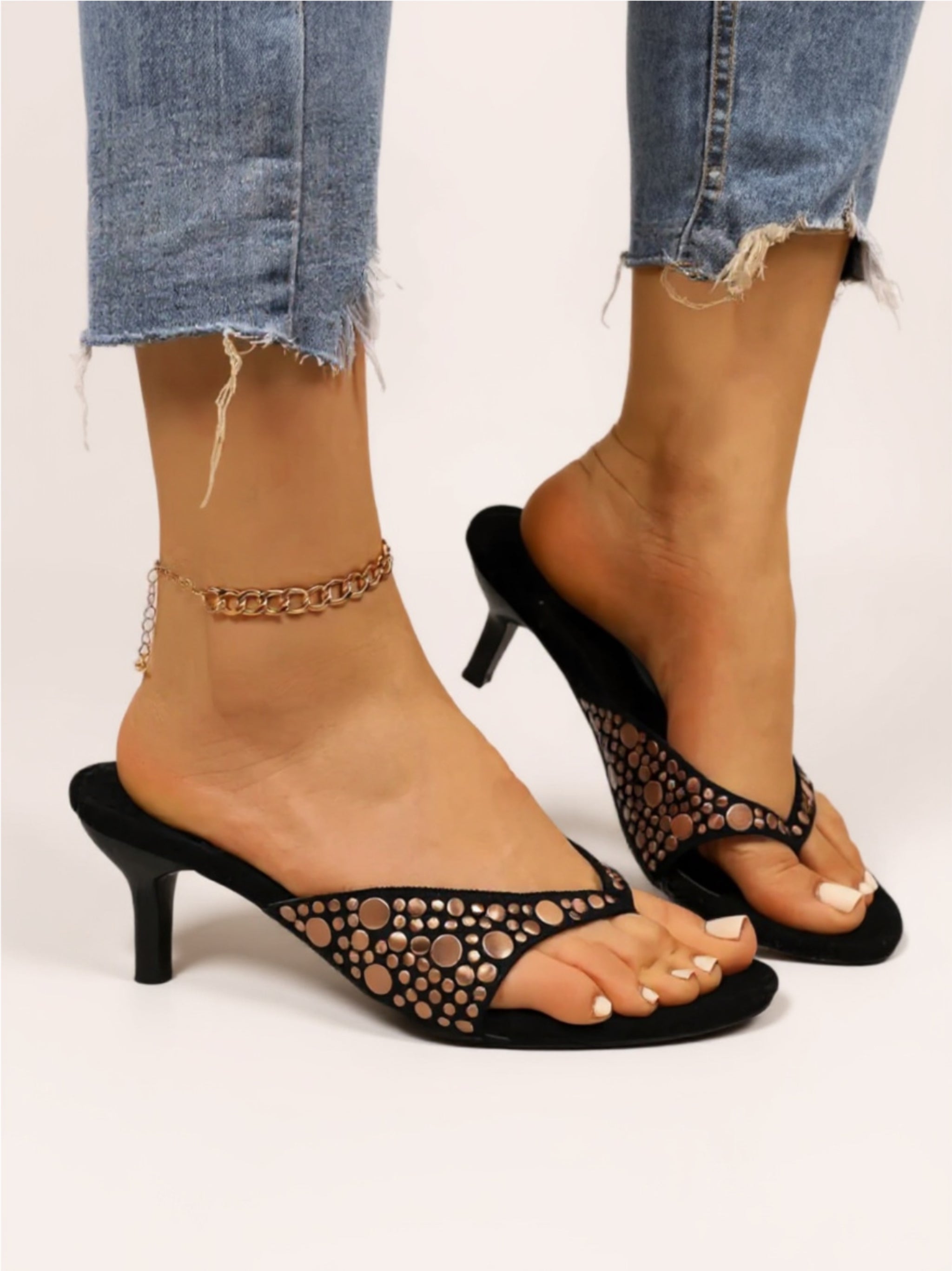Open Toe Low Heels Sandals