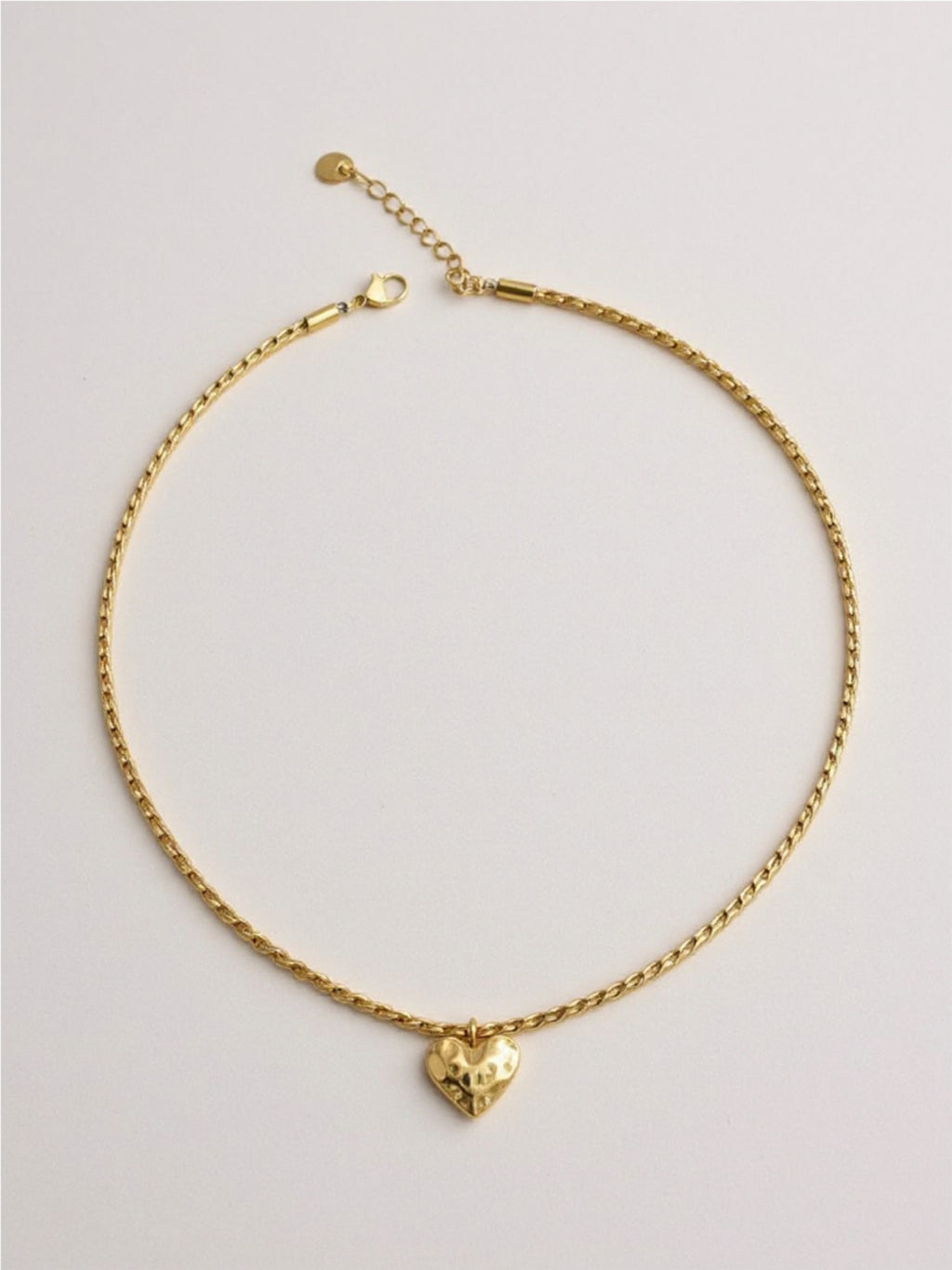 18K Gold Stainless Steel Heart Pendant Necklace