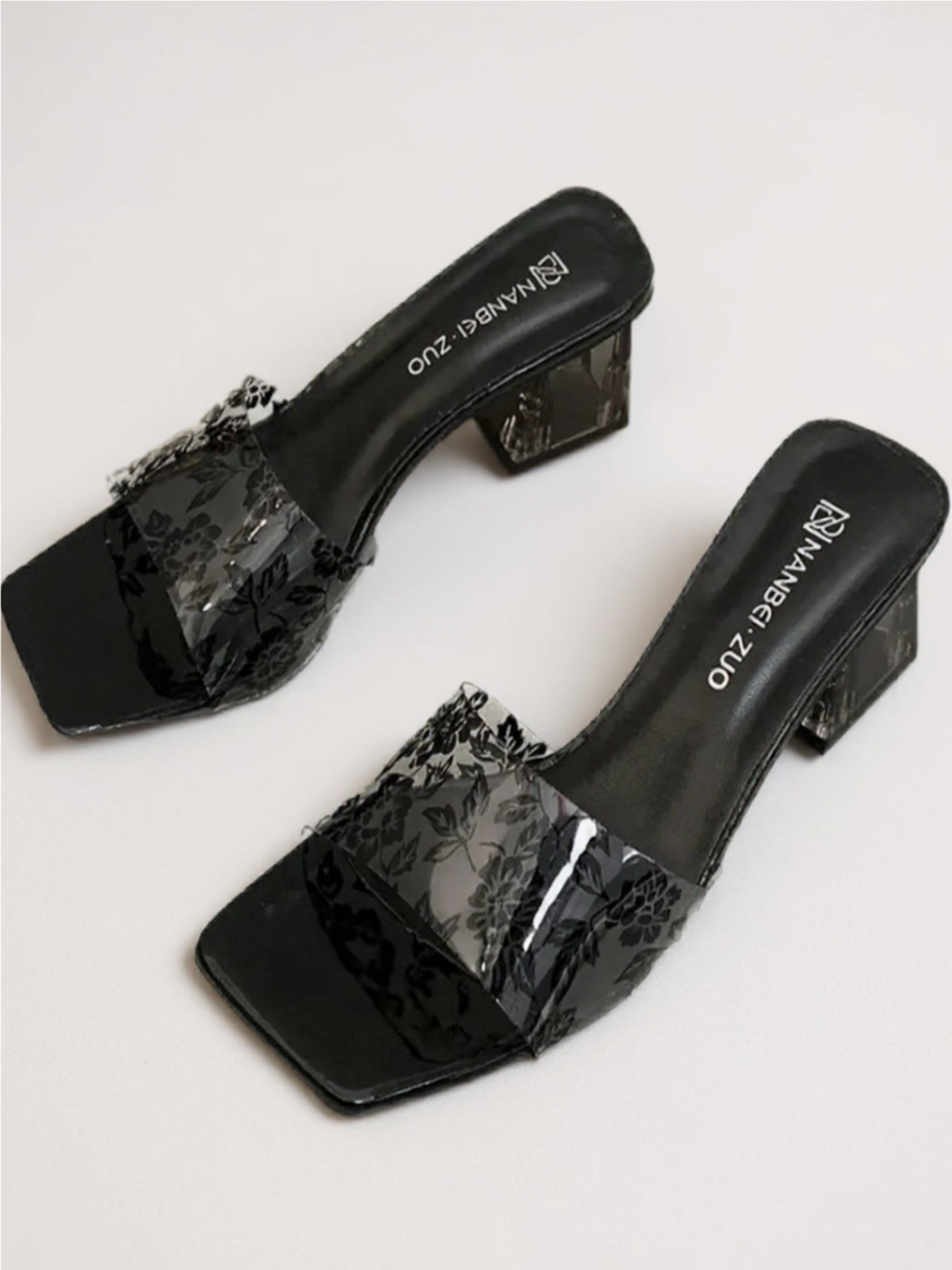 Open Toe Block Heels Sandals