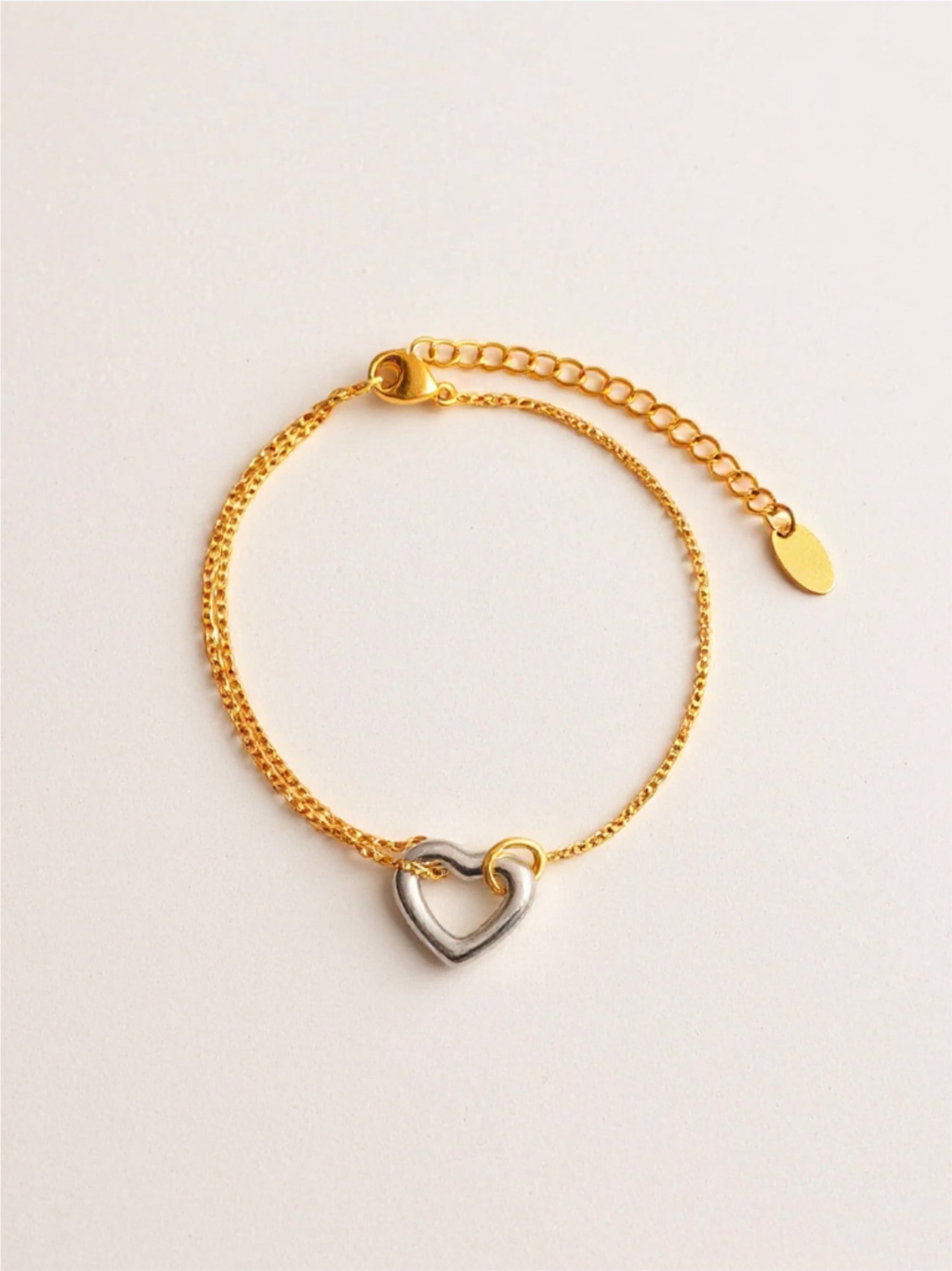18K Gold Heart Bracelet