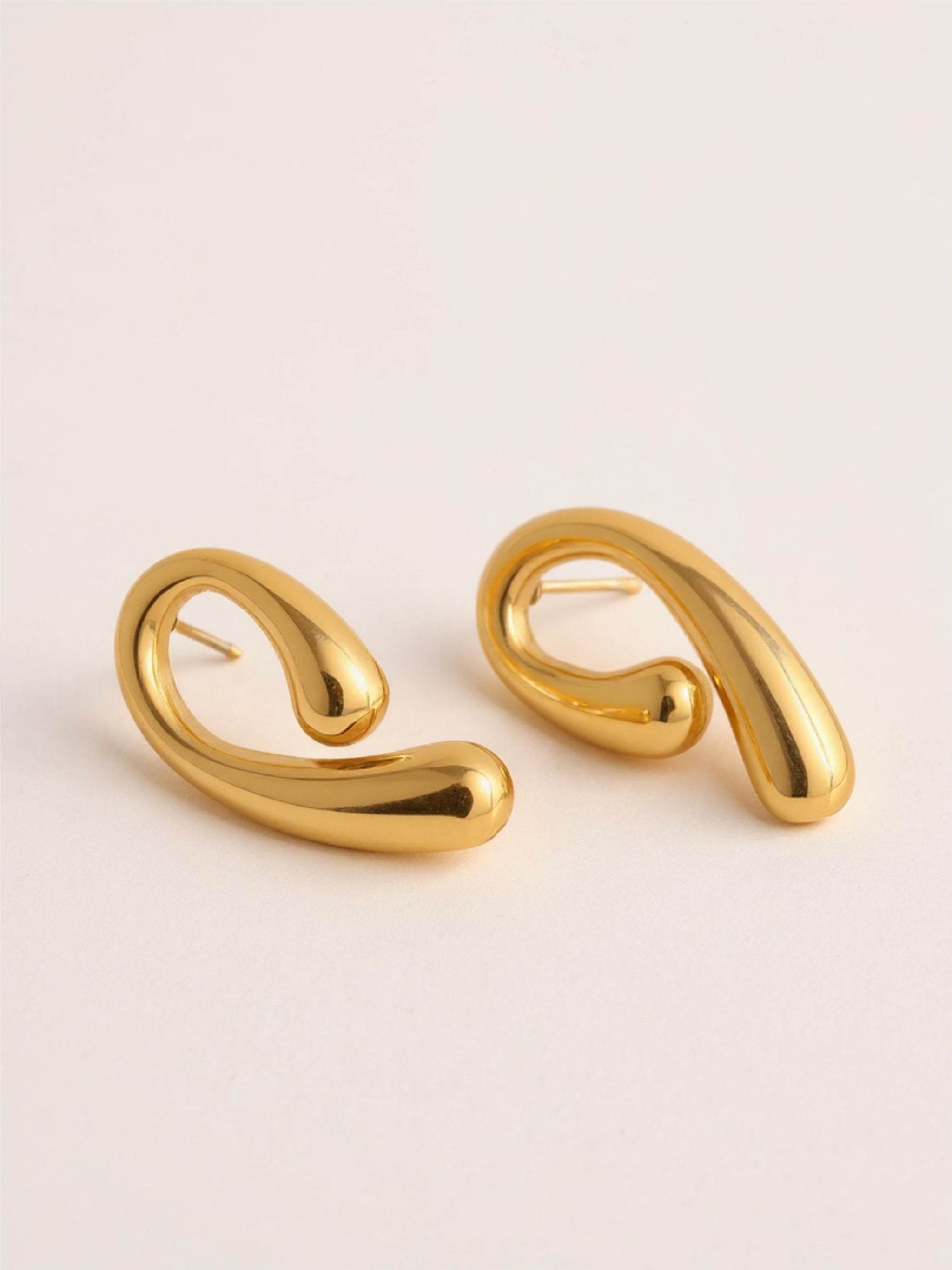 18K Gold-Plated Stainless Steel Geometric Shape Earrings