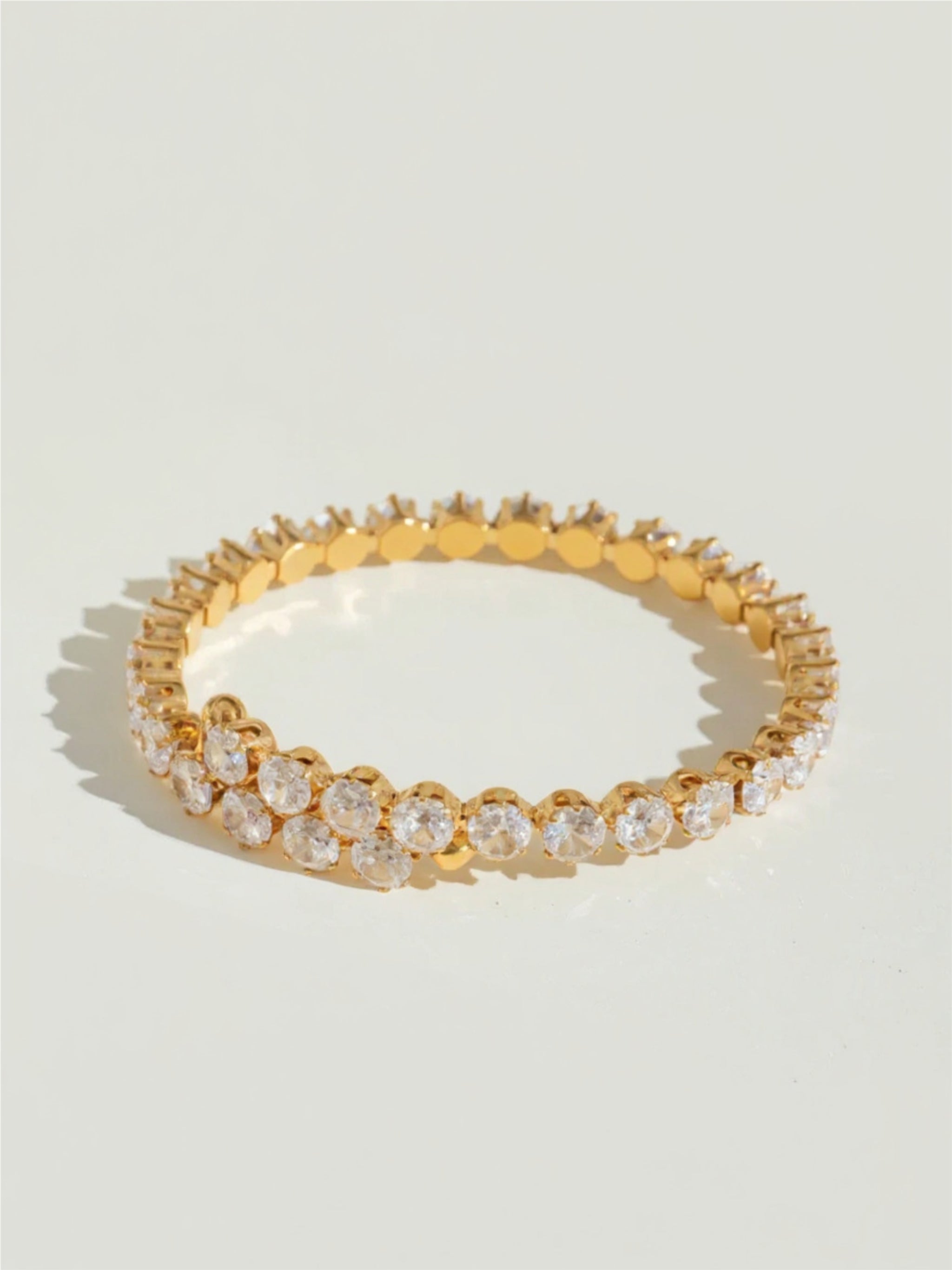 Stainless Steel Inlaid CZ Bracelet