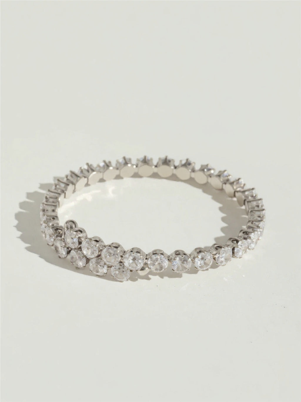 Stainless Steel Inlaid CZ Bracelet