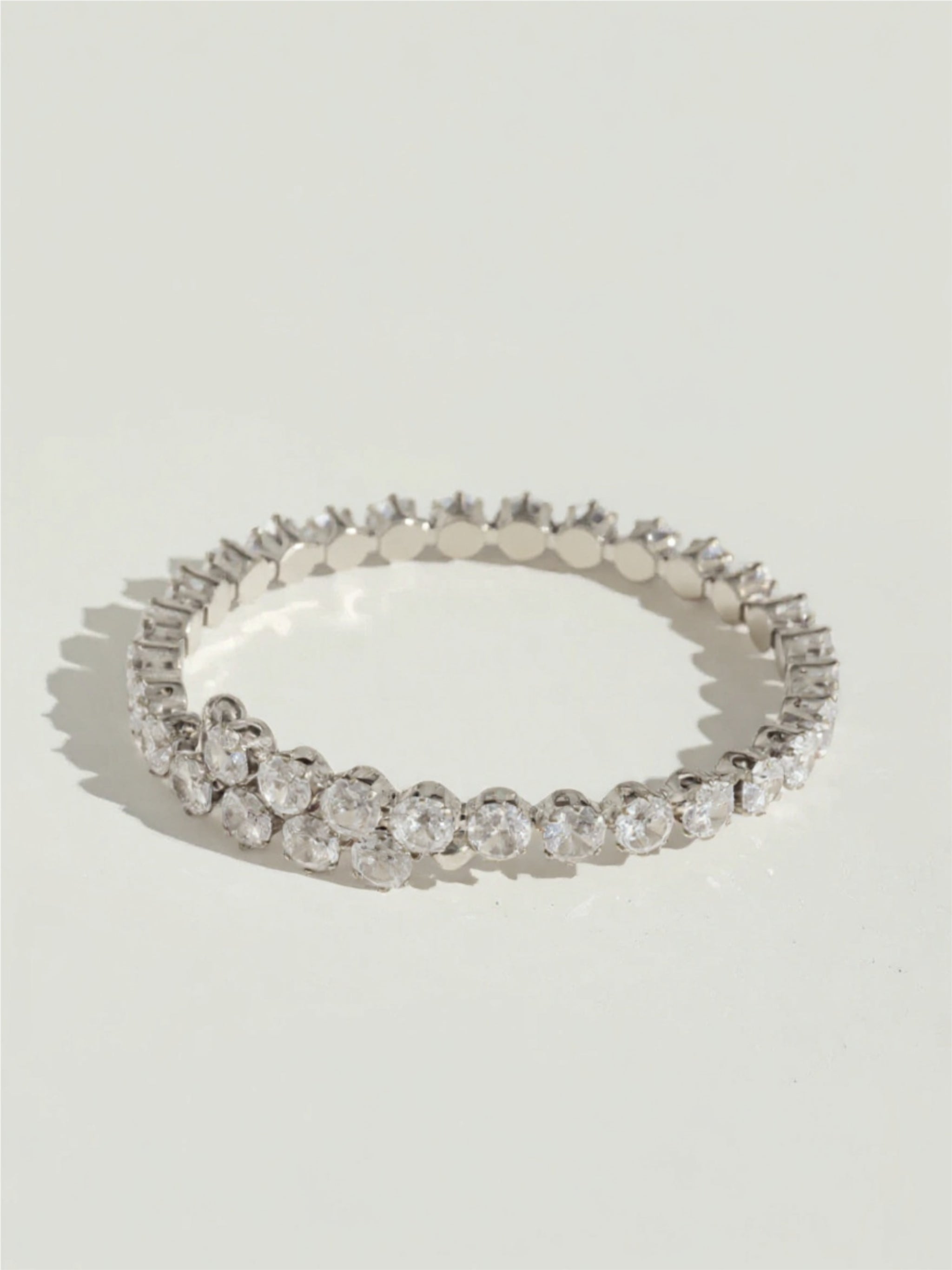 Stainless Steel Inlaid CZ Bracelet