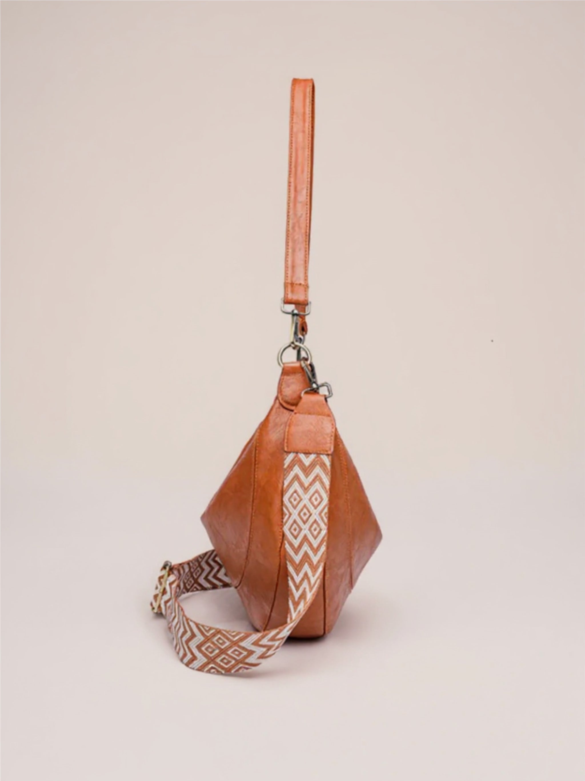 Vegan Leather Removable Strap Crossbody Bag
